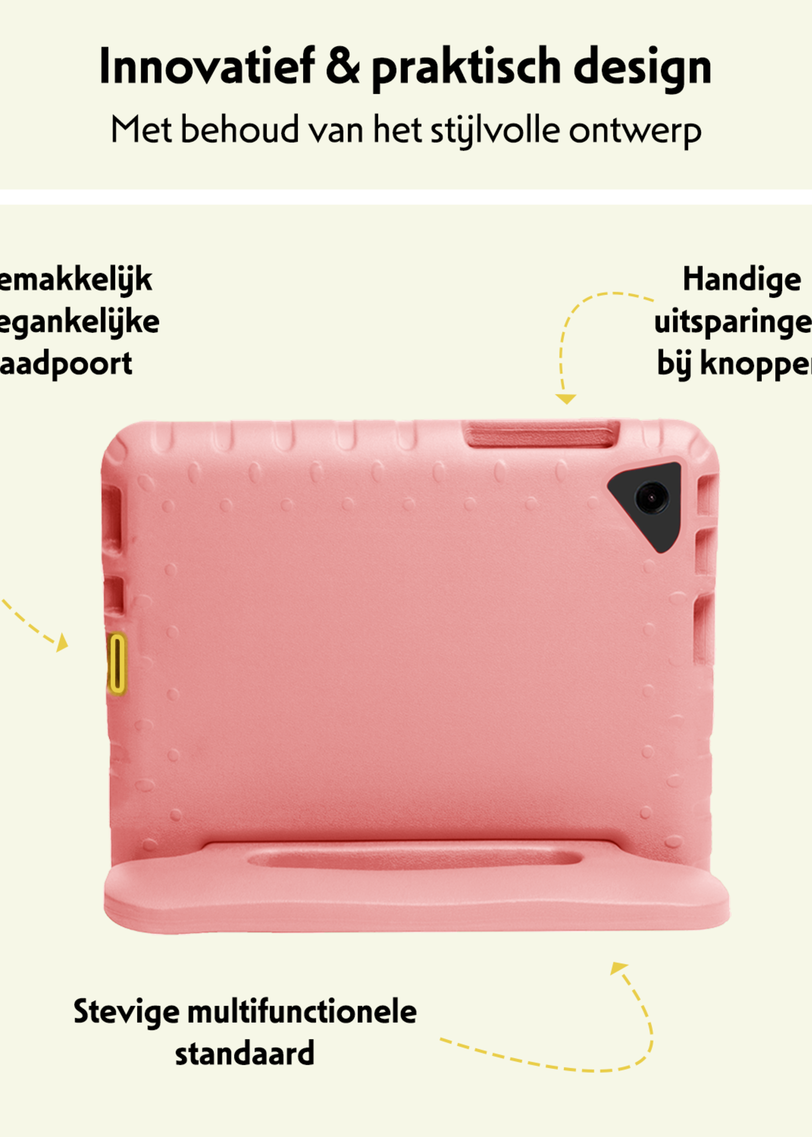 LUQ LUQ Samsung Galaxy Tab A9 Plus Kinderhoes - Zalm