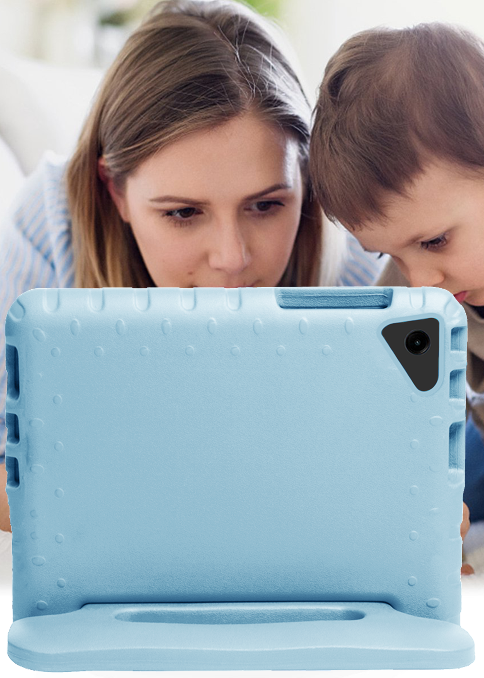 LUQ LUQ Samsung Galaxy Tab A9 Plus Kinderhoes Met Screenprotector - Sky