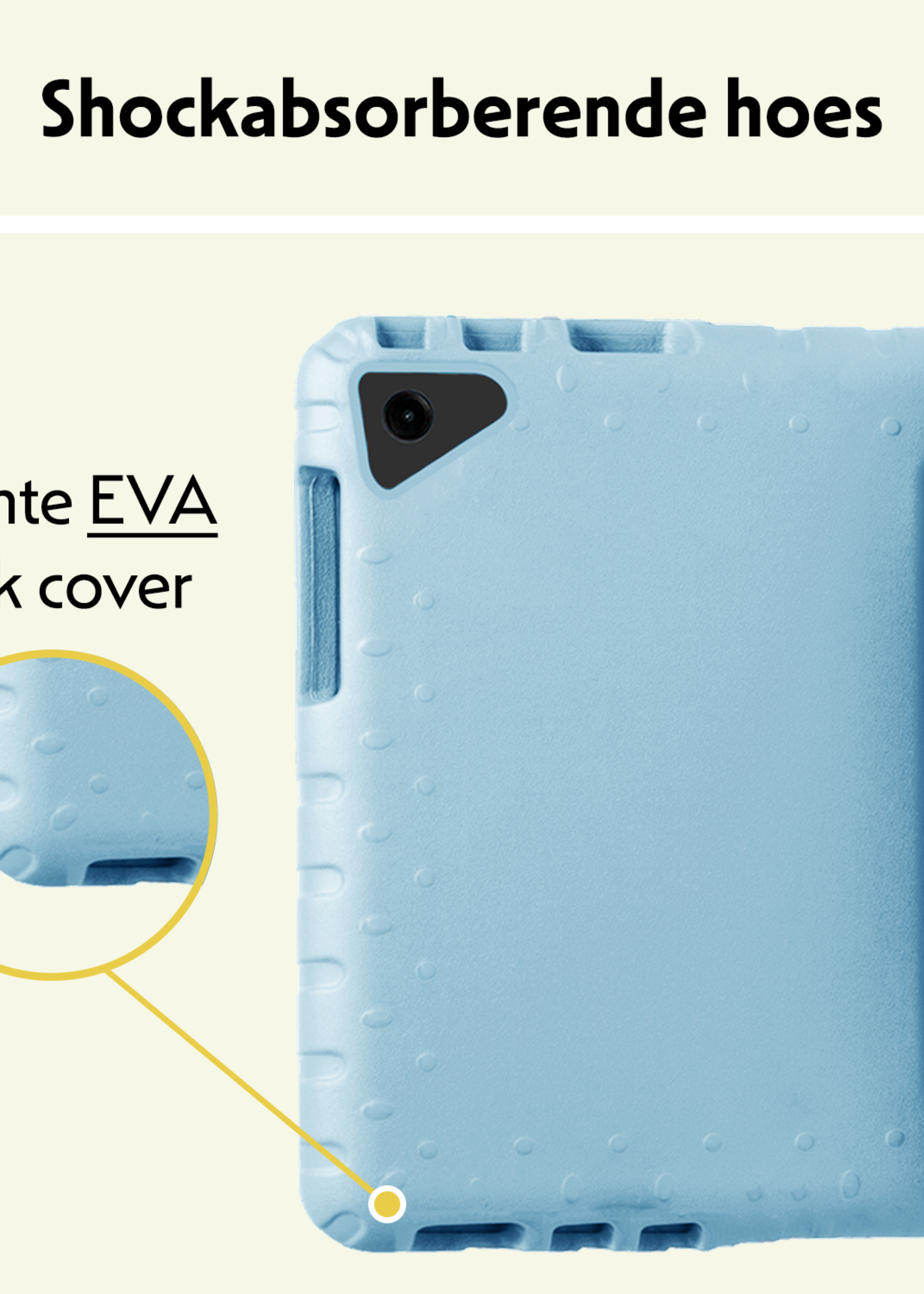 LUQ LUQ Samsung Galaxy Tab A9 Plus Kinderhoes Met Screenprotector - Sky