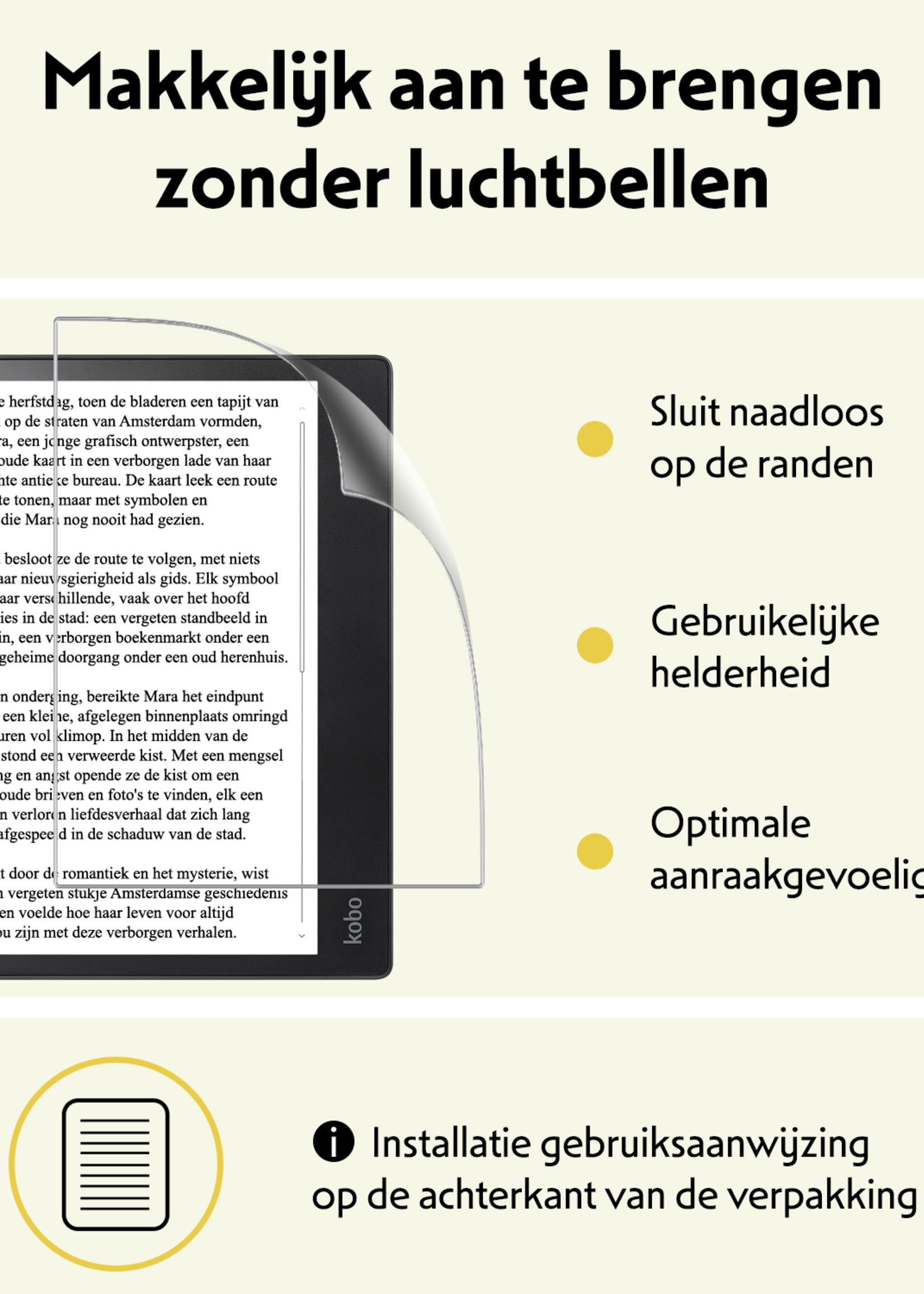 LUQ LUQ Kobo Elipsa 2E Schermfolie - 3 PACK