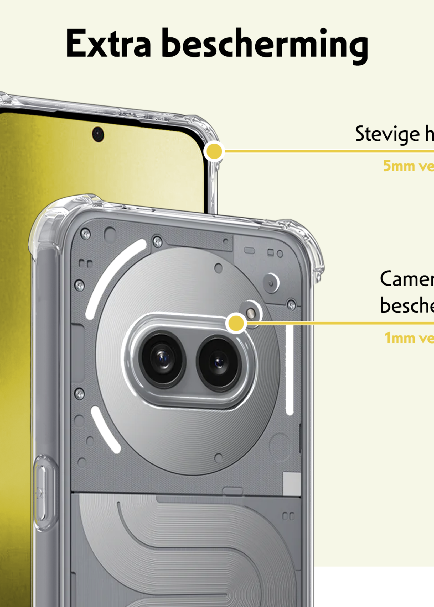 LUQ LUQ Nothing Phone (2a) Plus Hoesje Shockproof Met Screenprotector