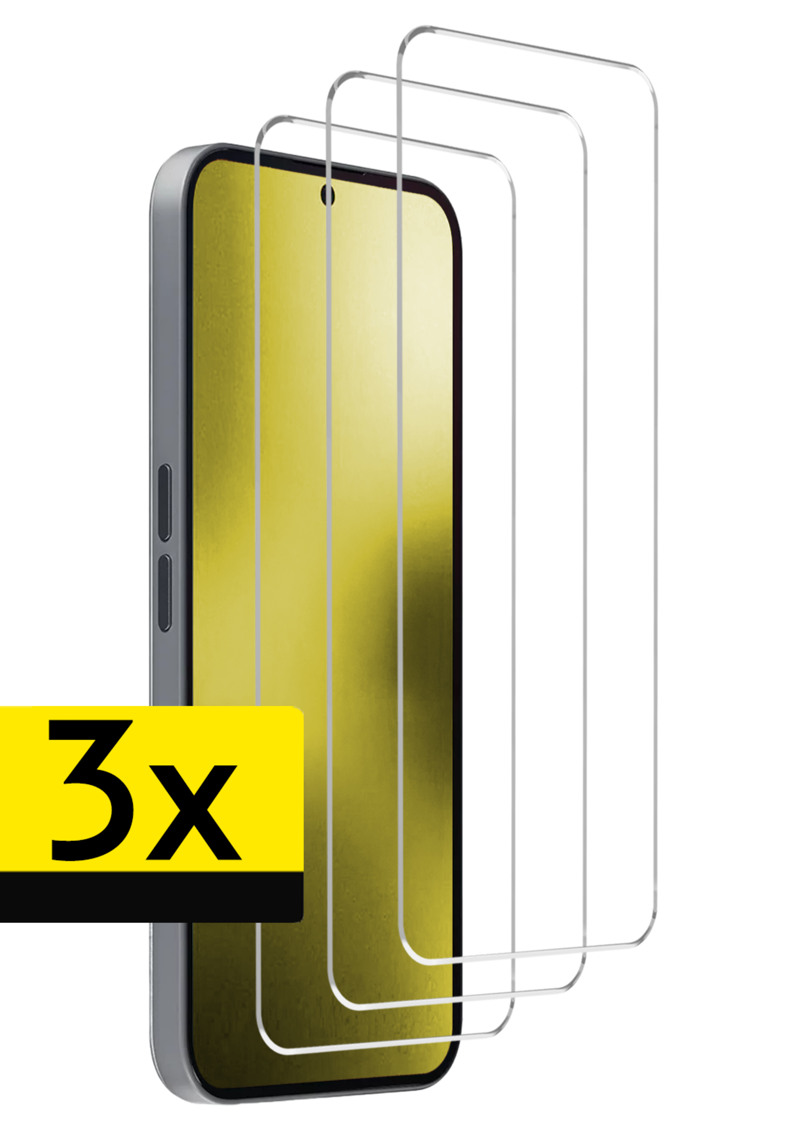 LUQ LUQ Nothing Phone (2a) Plus Screenprotector Glas - 3 PACK