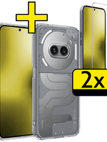 LUQ LUQ Nothing Phone (2a) Hoesje Siliconen Met 2x Screenprotector - Transparant
