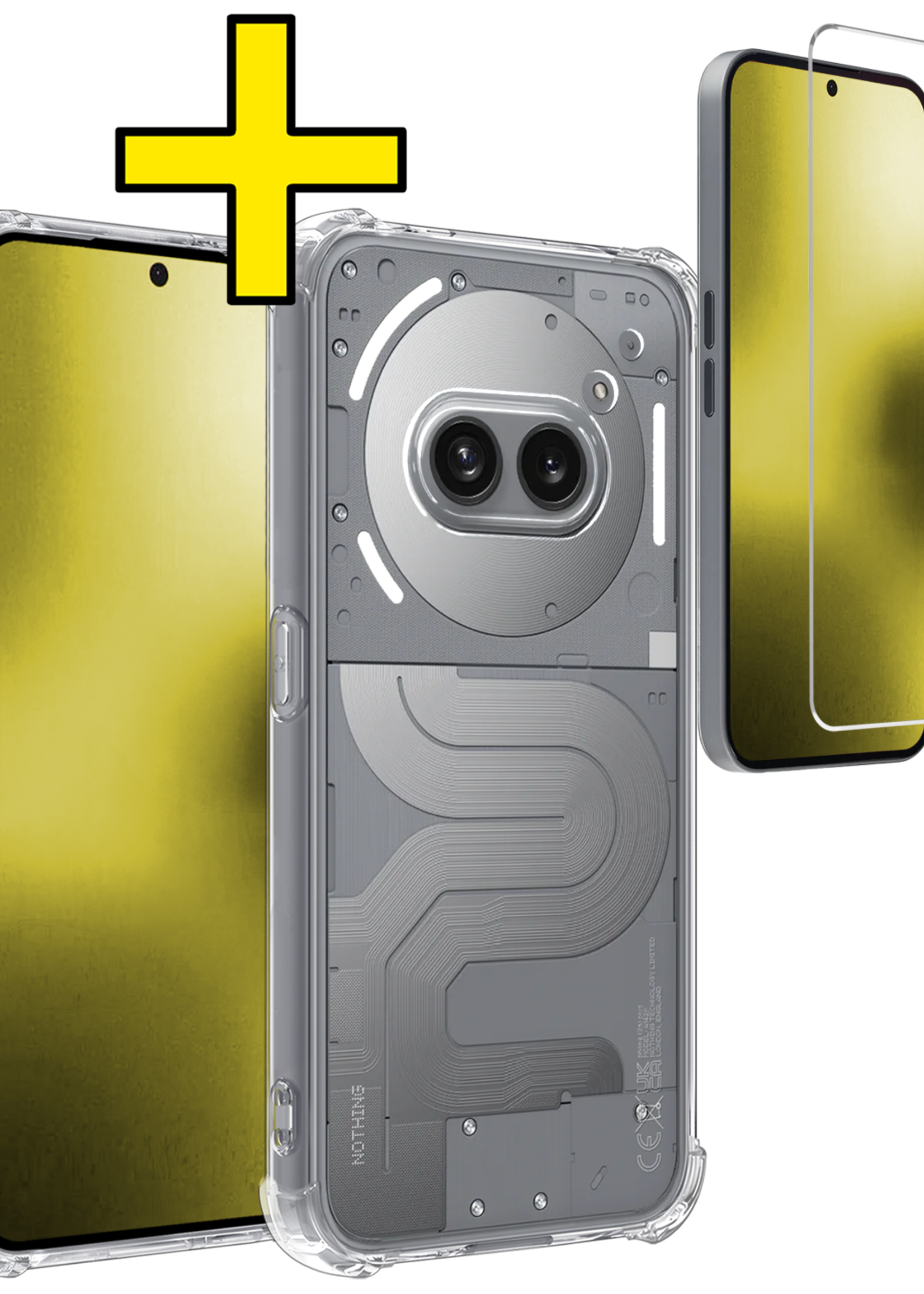 LUQ LUQ Nothing Phone (2a) Hoesje Shockproof Met Screenprotector