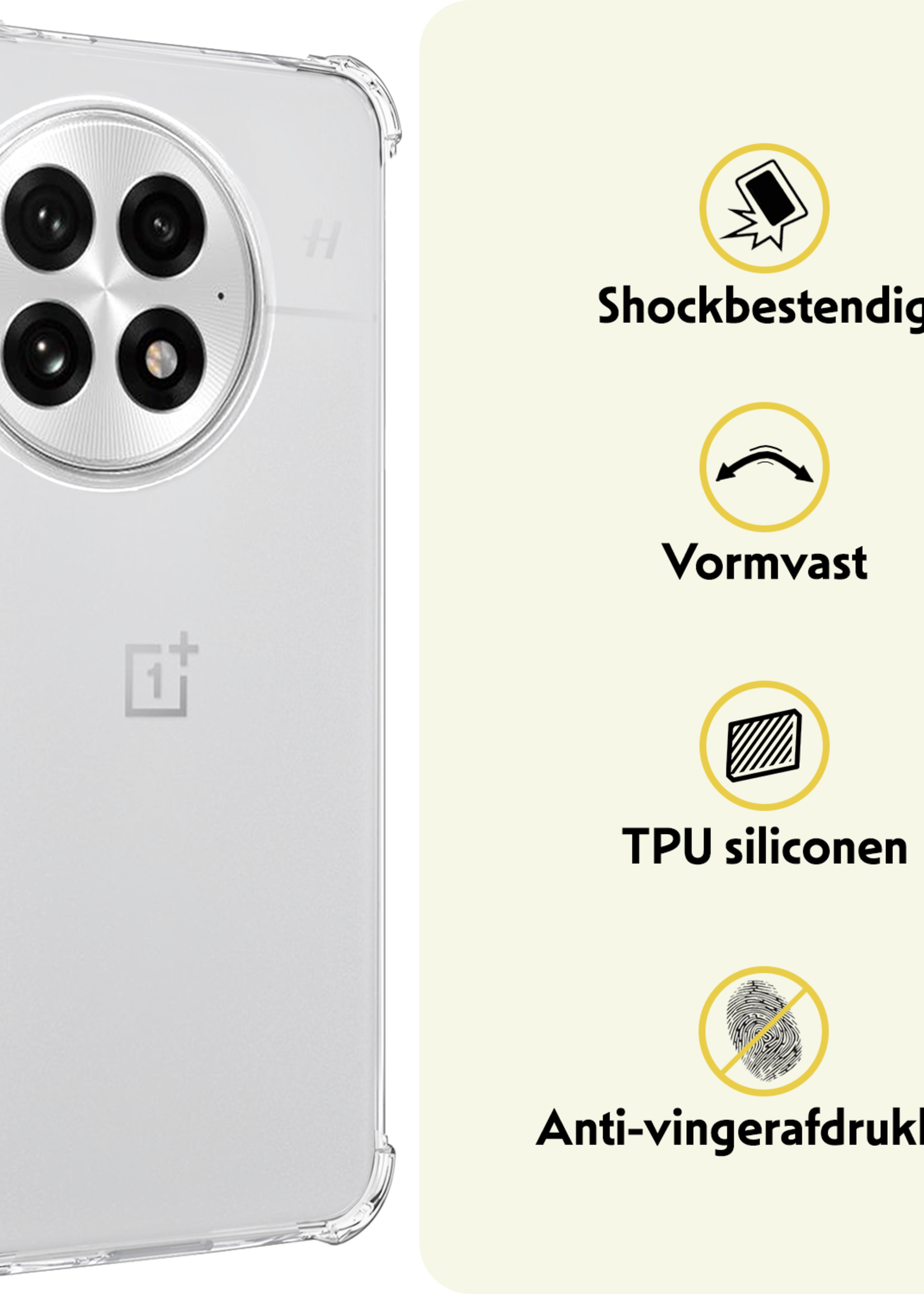LUQ LUQ OnePlus 13 Hoesje Shockproof Met Screenprotector