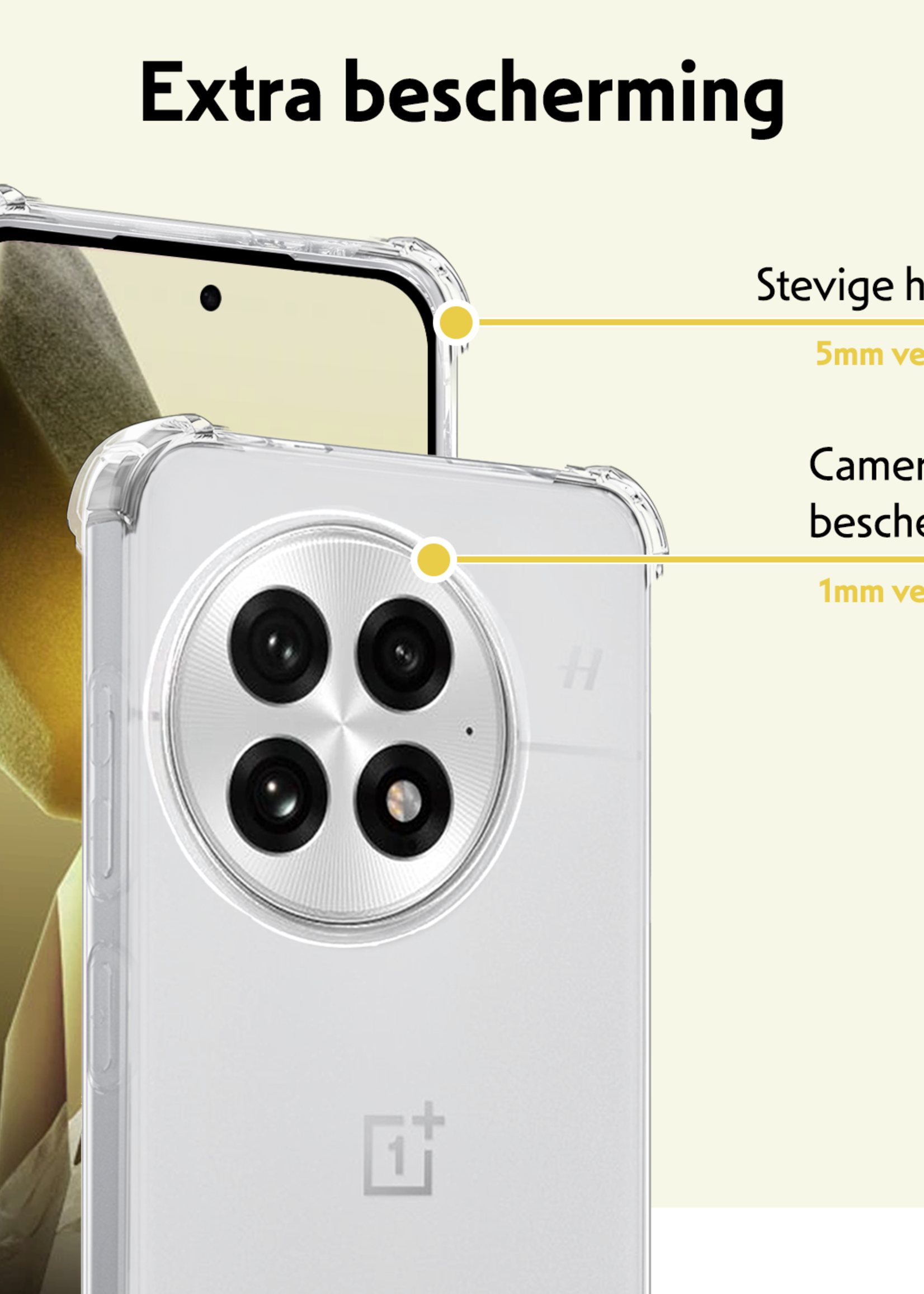 LUQ LUQ OnePlus 13 Hoesje Shockproof Met Screenprotector