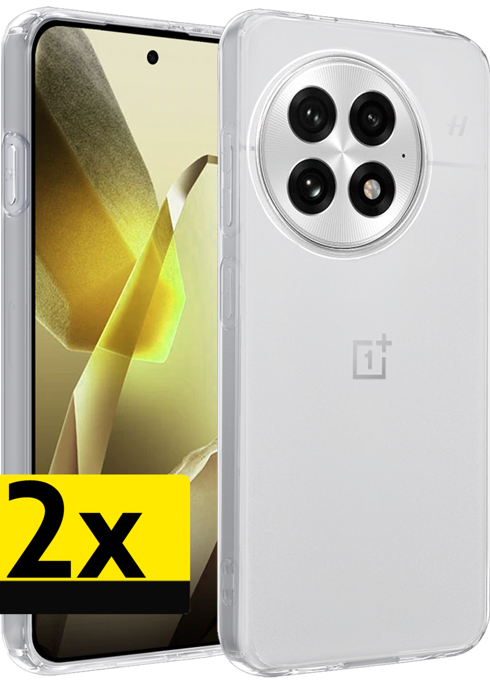 LUQ LUQ OnePlus 13 Hoesje Siliconen - Transparant - 2 PACK