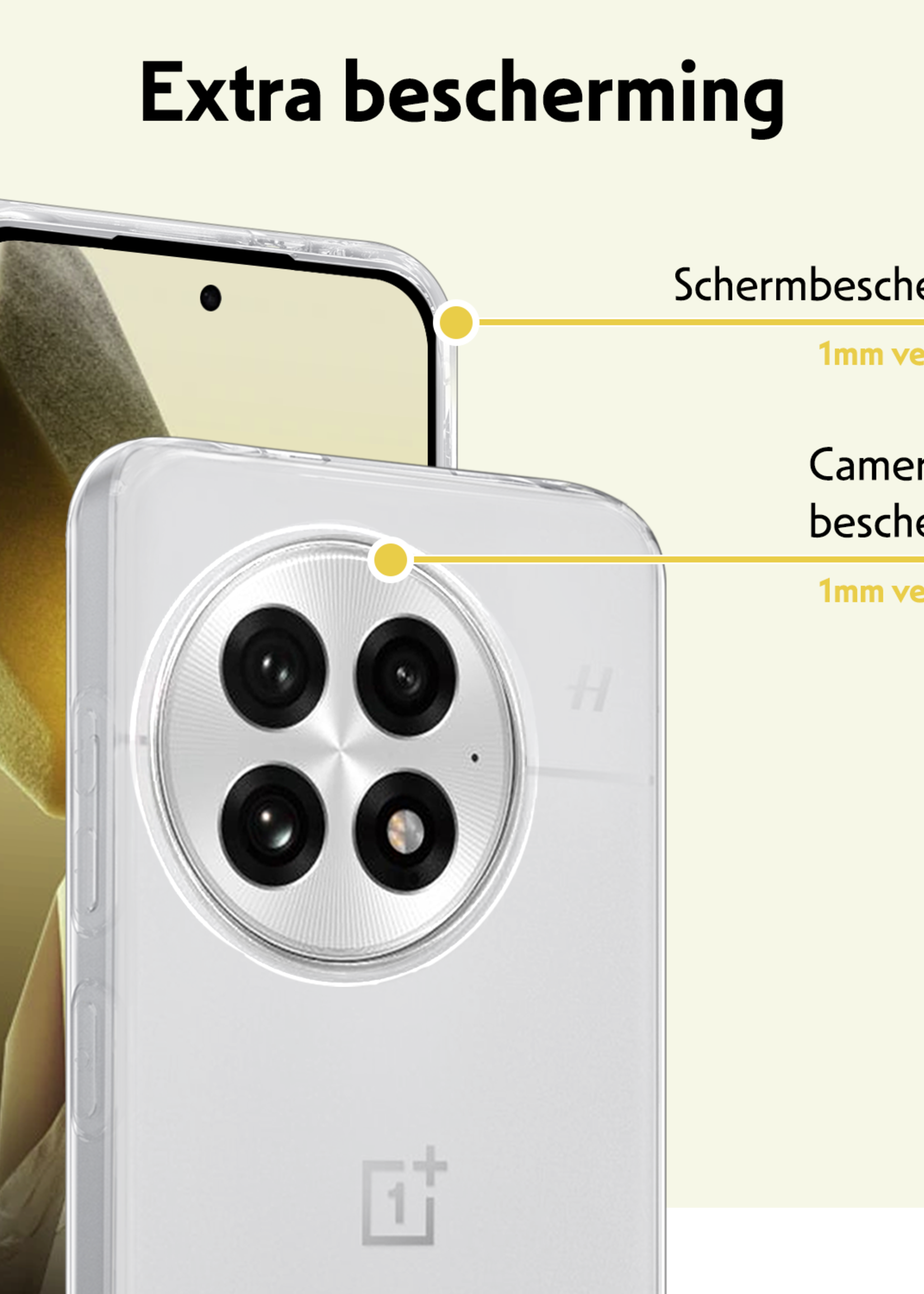 LUQ LUQ OnePlus 13 Hoesje Siliconen - Transparant - 2 PACK