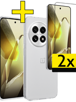 LUQ LUQ OnePlus 13 Hoesje Siliconen Met 2x Screenprotector - Transparant