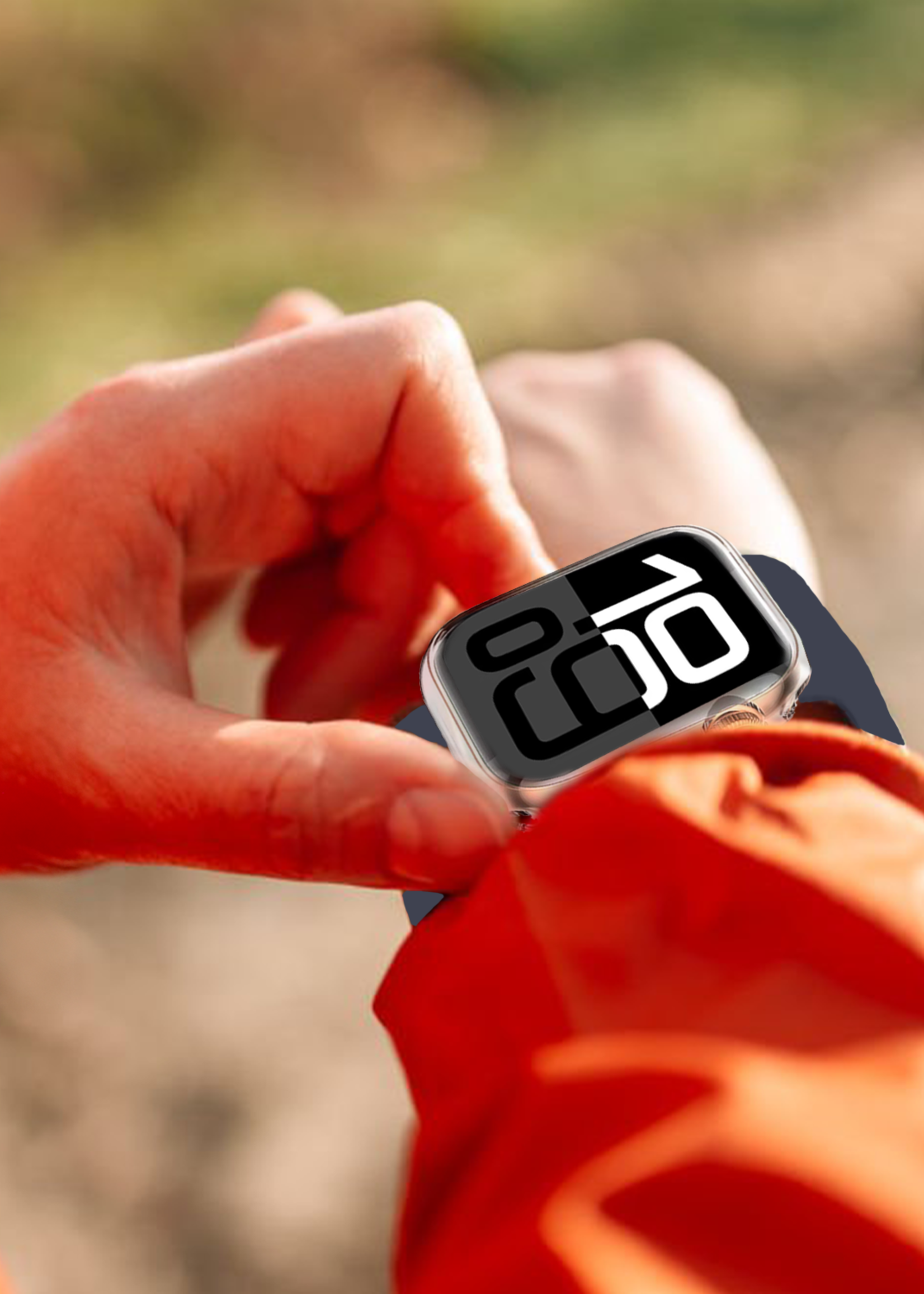 LUQ LUQ Apple Watch Series 9 Hoesje Siliconen Transparant - 45 mm