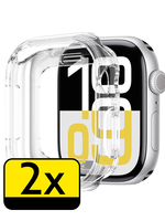 LUQ LUQ Apple Watch Series 9 Hoesje Siliconen Transparant - 41 mm - 2 PACK
