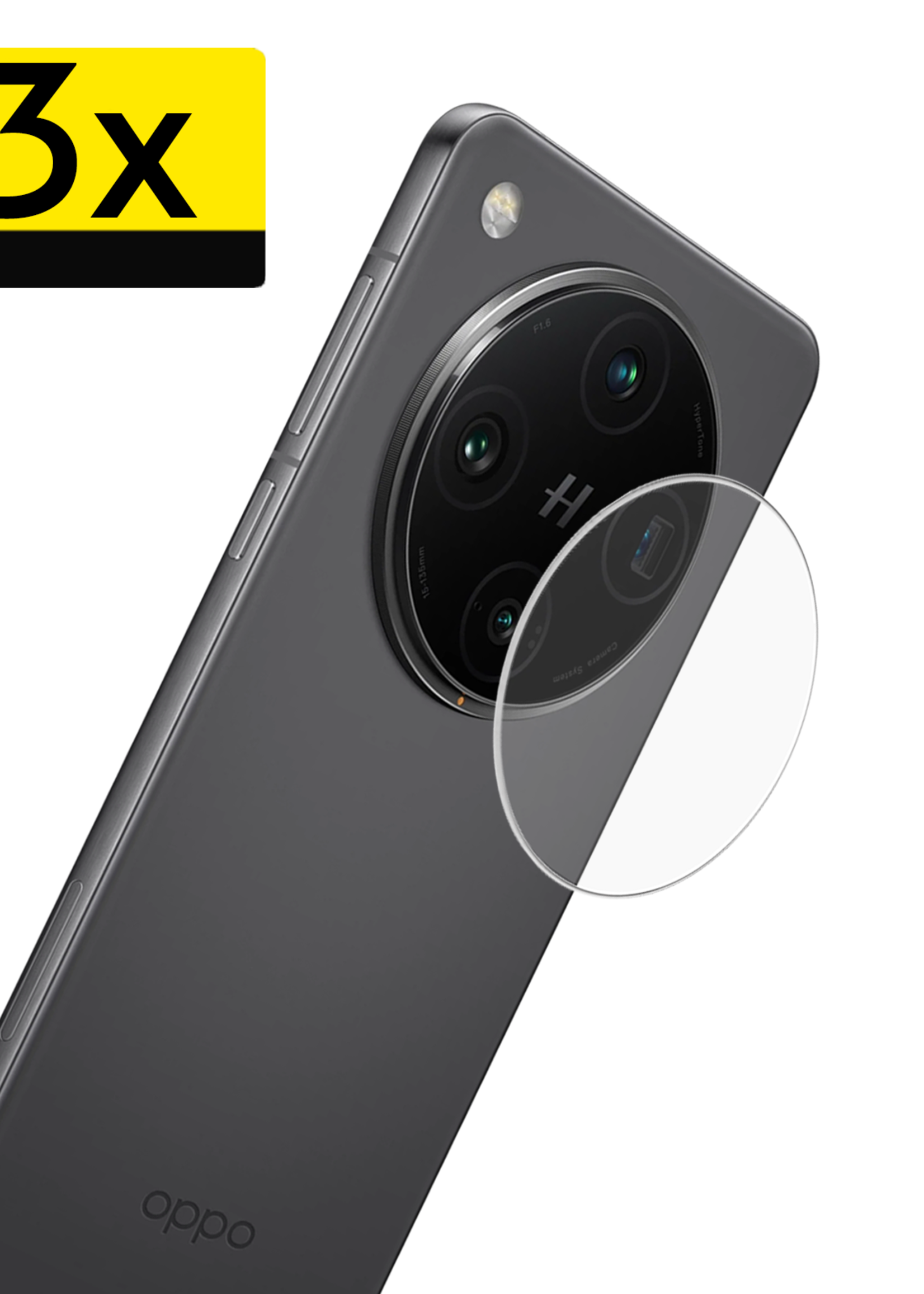 LUQ LUQ Oppo Find X8 Pro Camera Screenprotector - 3 PACK