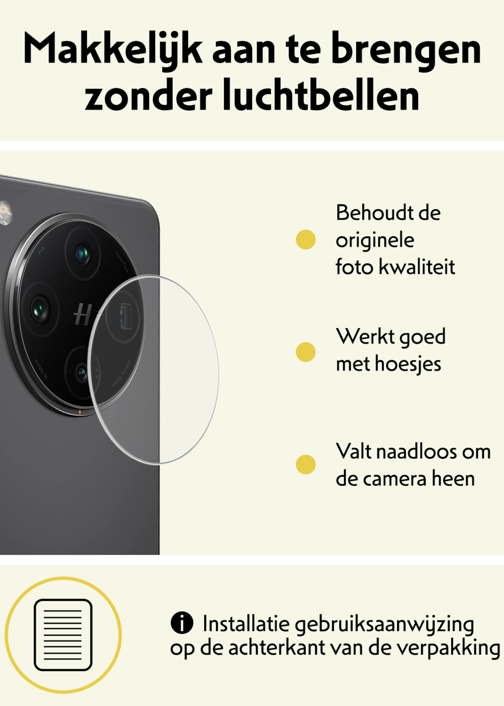 LUQ LUQ Oppo Find X8 Pro Camera Screenprotector - 3 PACK