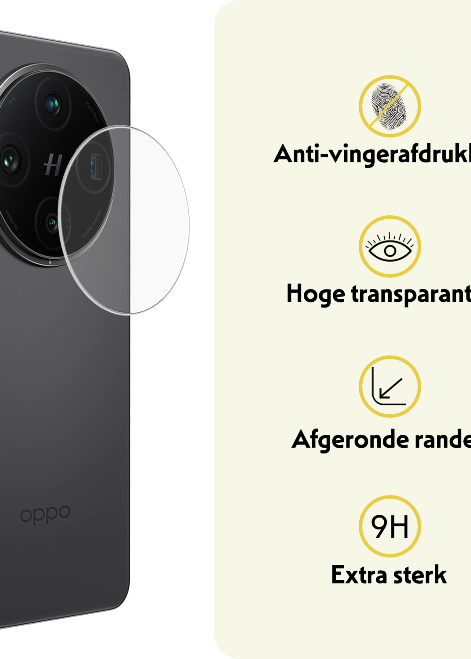 LUQ LUQ Oppo Find X8 Camera Screenprotector - 3 PACK