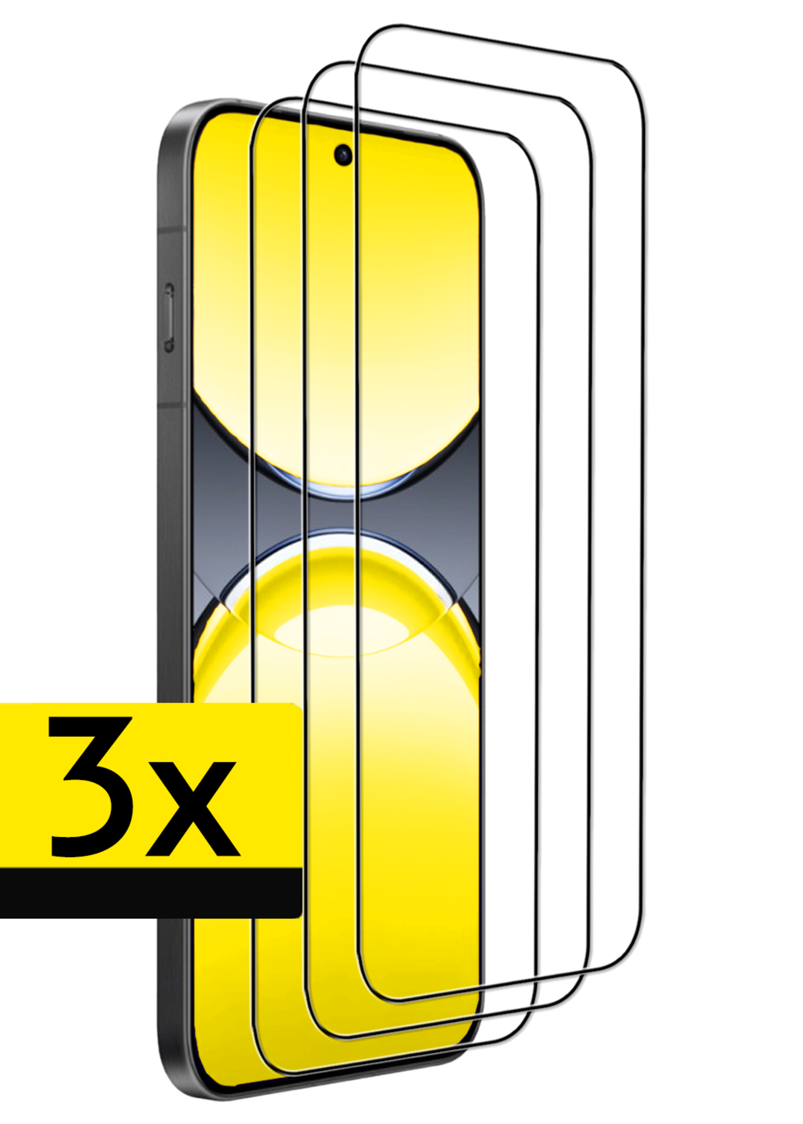 LUQ LUQ Oppo Find X8 Pro Screenprotector Full Cover - 3 PACK