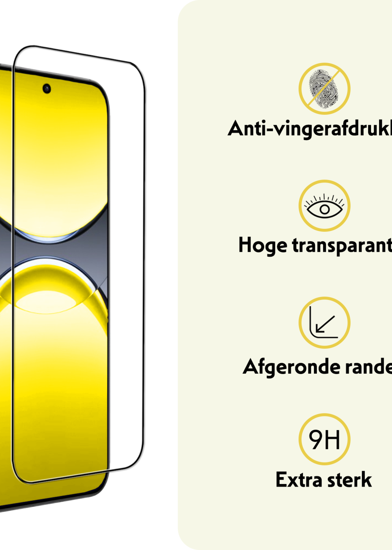 LUQ LUQ Oppo Find X8 Pro Screenprotector Full Cover - 2 PACK