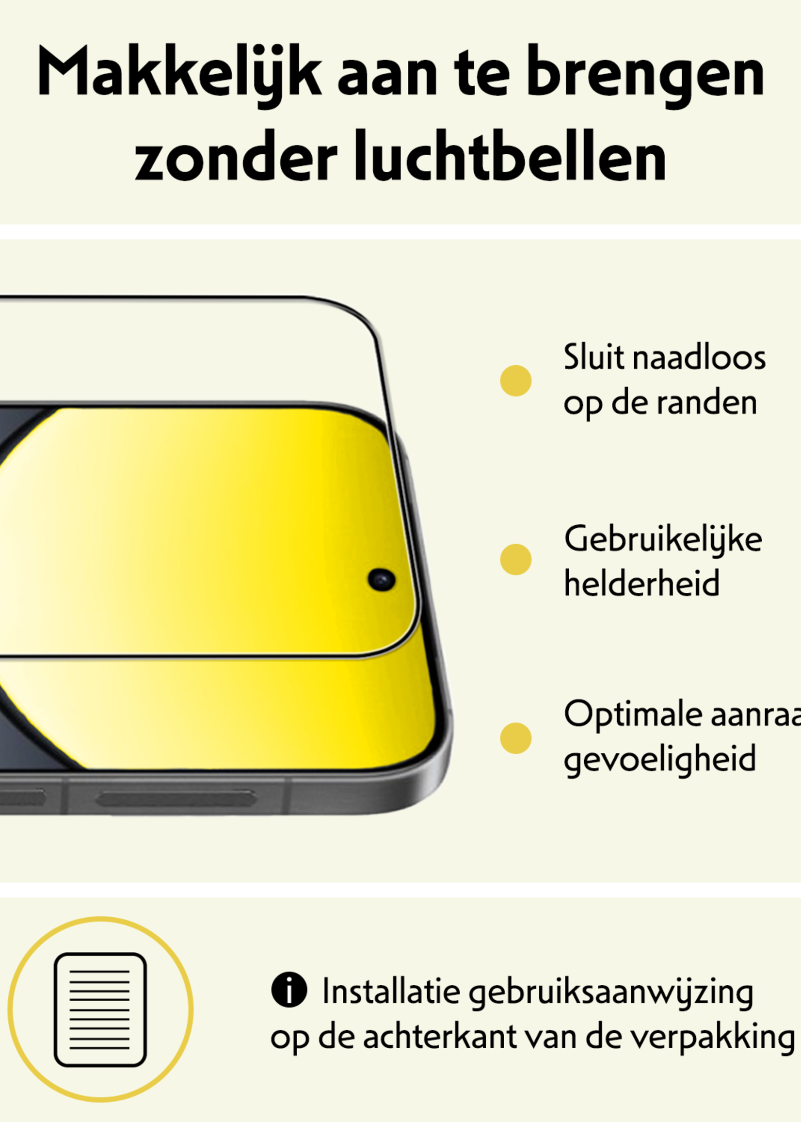 LUQ LUQ Oppo Find X8 Pro Screenprotector Full Cover