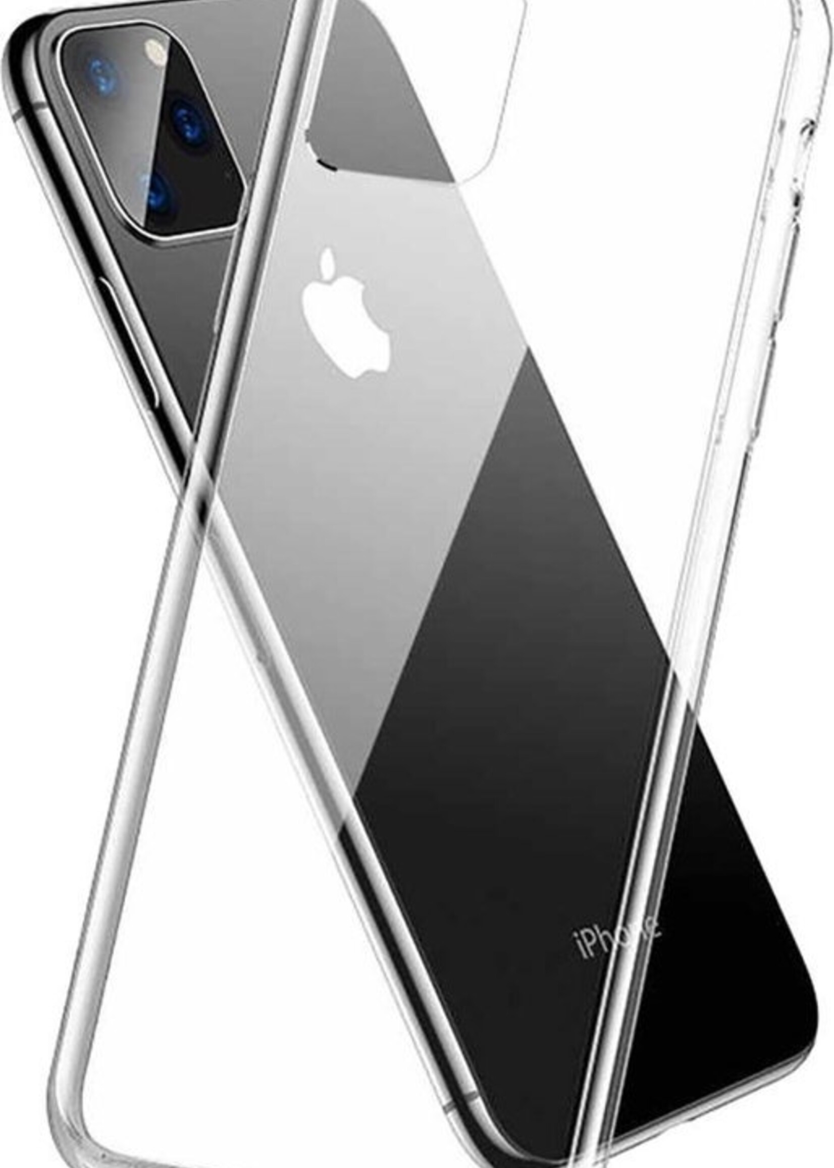 LUQ LUQ iPhone 11 Siliconen Hoesje Back Cover Shock Hoes Case Friendly 2 PACK