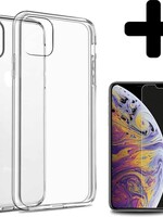LUQ LUQ iPhone 11 Hoesje Silicone Case Cover En Screenprotector Tempered Glass