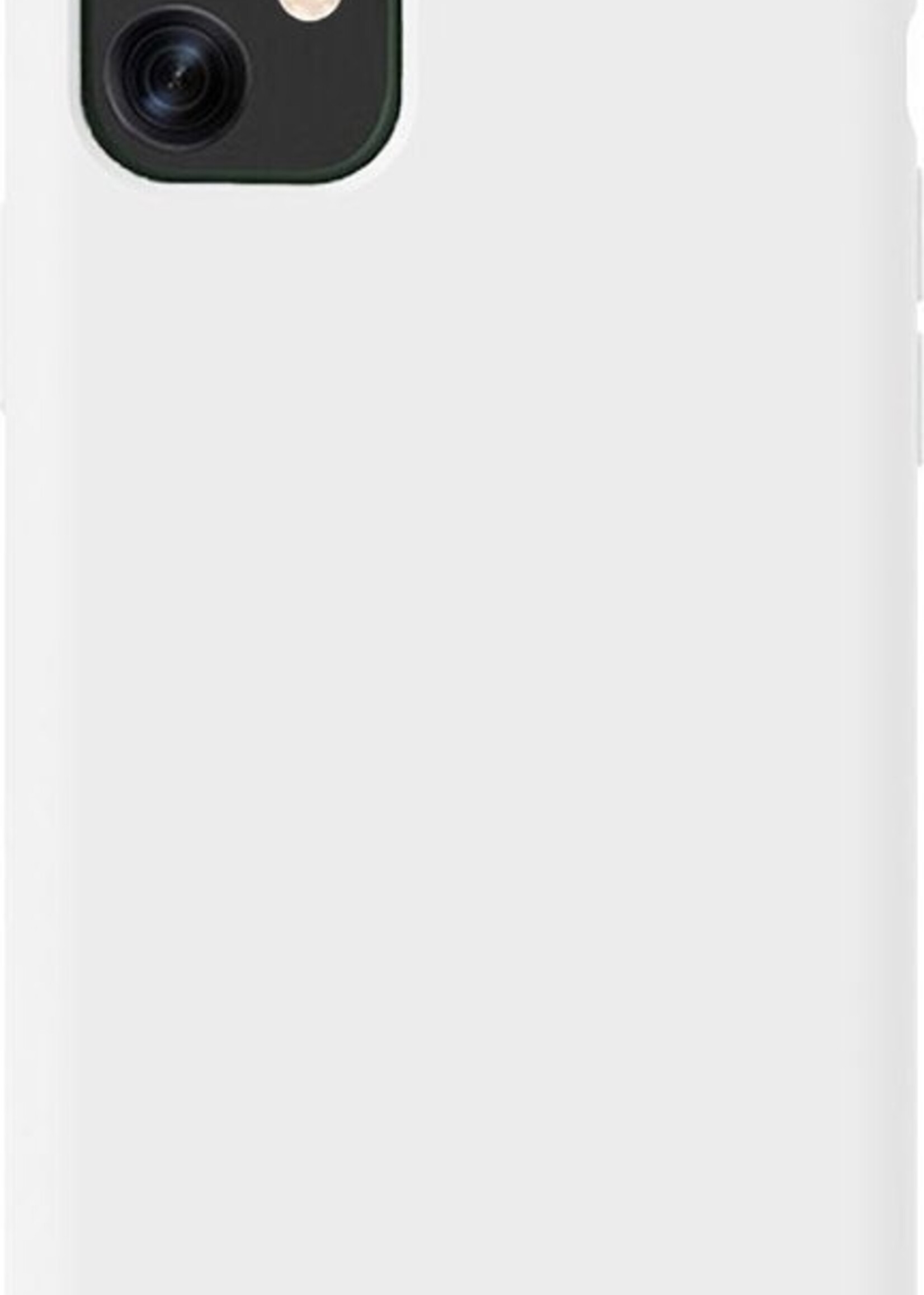 LUQ LUQ iPhone 11 Hoesje Siliconen Cover Wit Met Screenprotector Gehard Glas