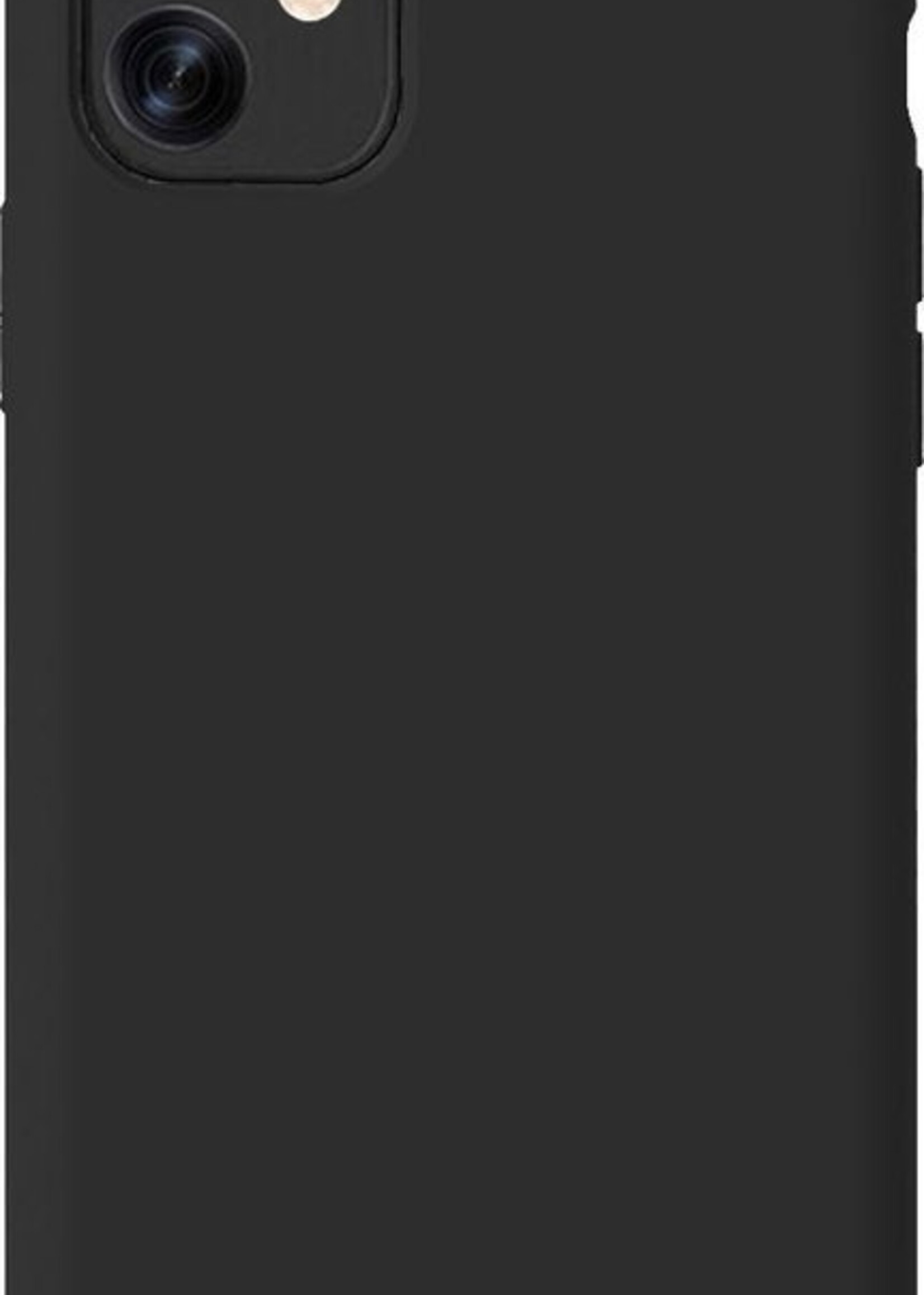 LUQ LUQ iPhone 11 Hoesje Silicone Case Zwart Met 2x Screenprotector Gehard Glas