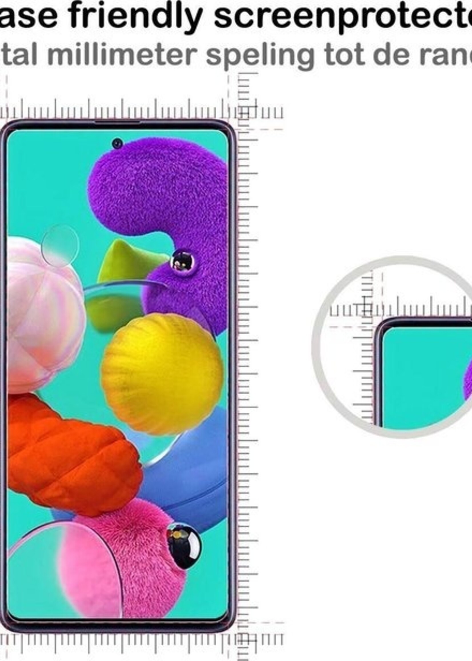 LUQ LUQ Samsung Galaxy A71 hoesje siliconen Met 2x screenprotector