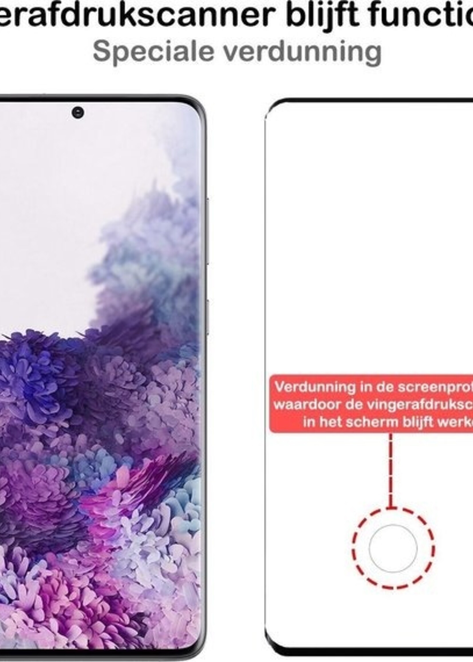 LUQ LUQ Samsung Galaxy S20 hoesje transparant met screenprotector