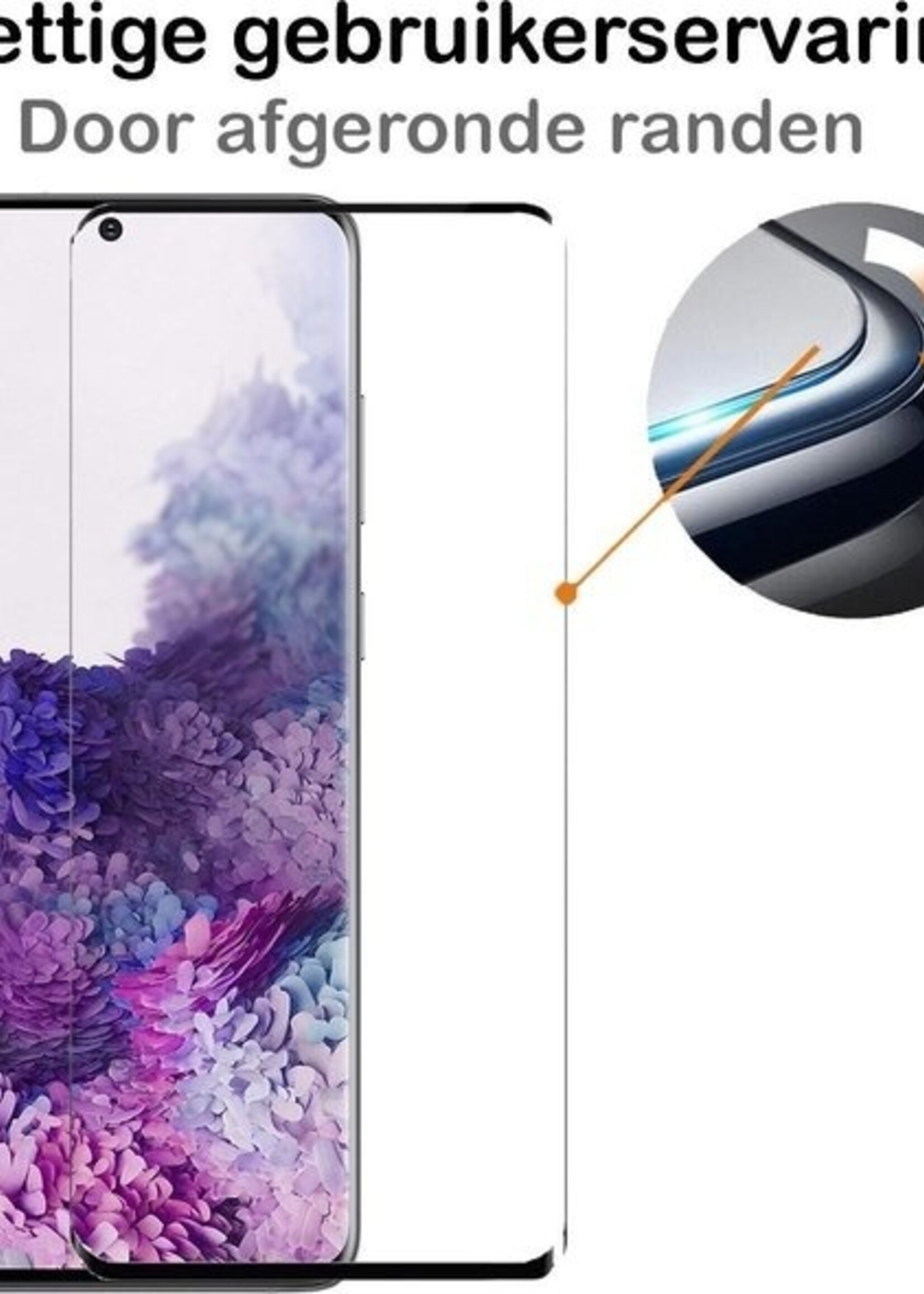 LUQ LUQ Samsung Galaxy S20 hoesje zwart met 2x screenprotector