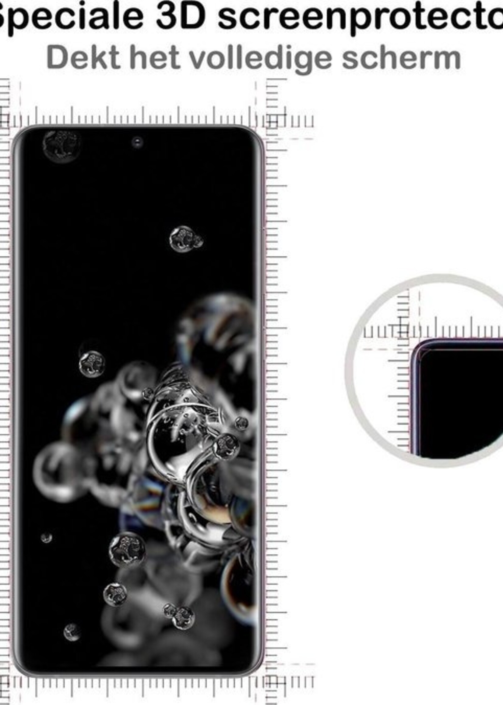 LUQ LUQ Samsung Galaxy S20 Ultra hoesje zwart met 2x screenprotector