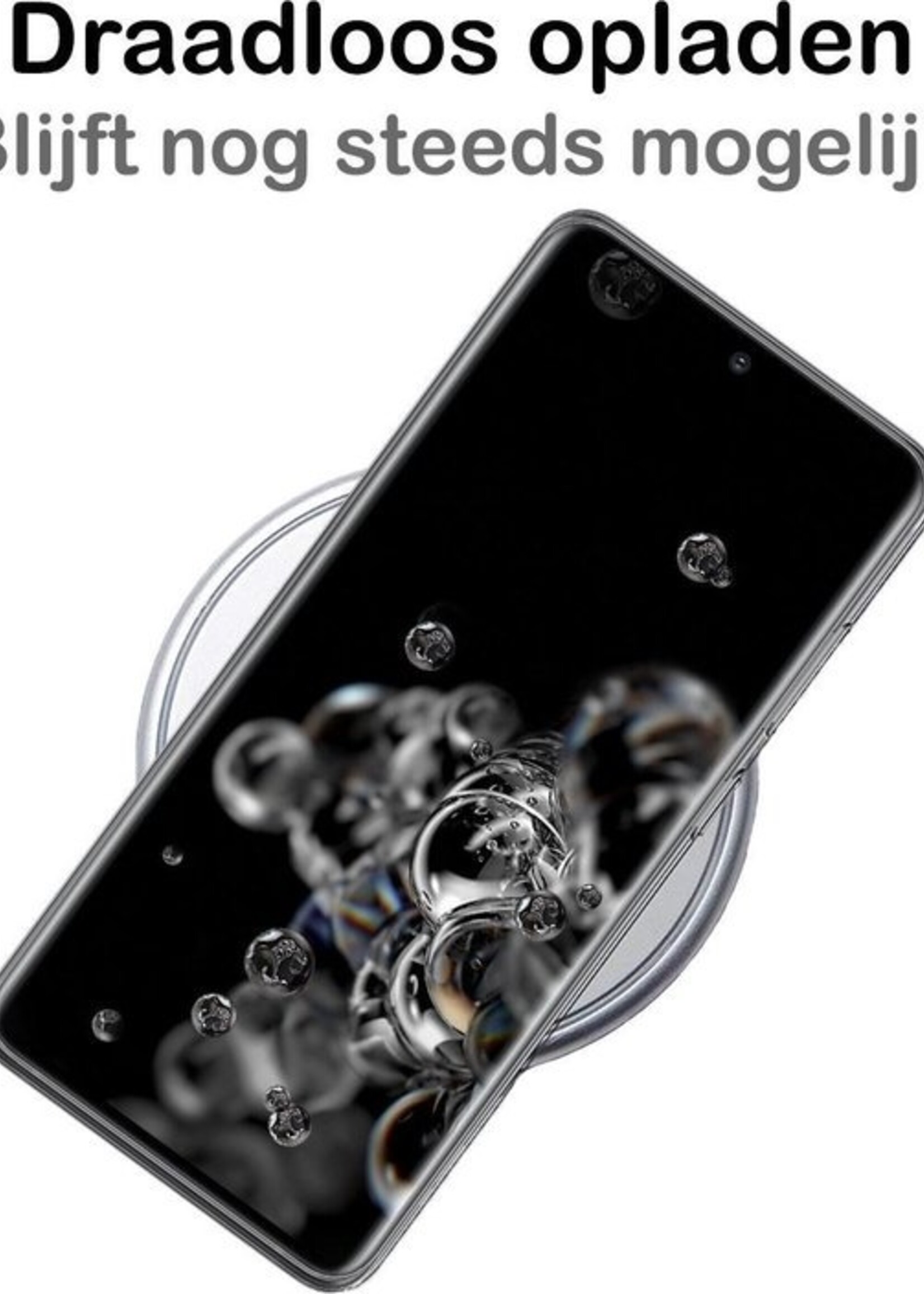 LUQ LUQ Samsung Galaxy S20 Ultra hoesje zwart met 2x screenprotector