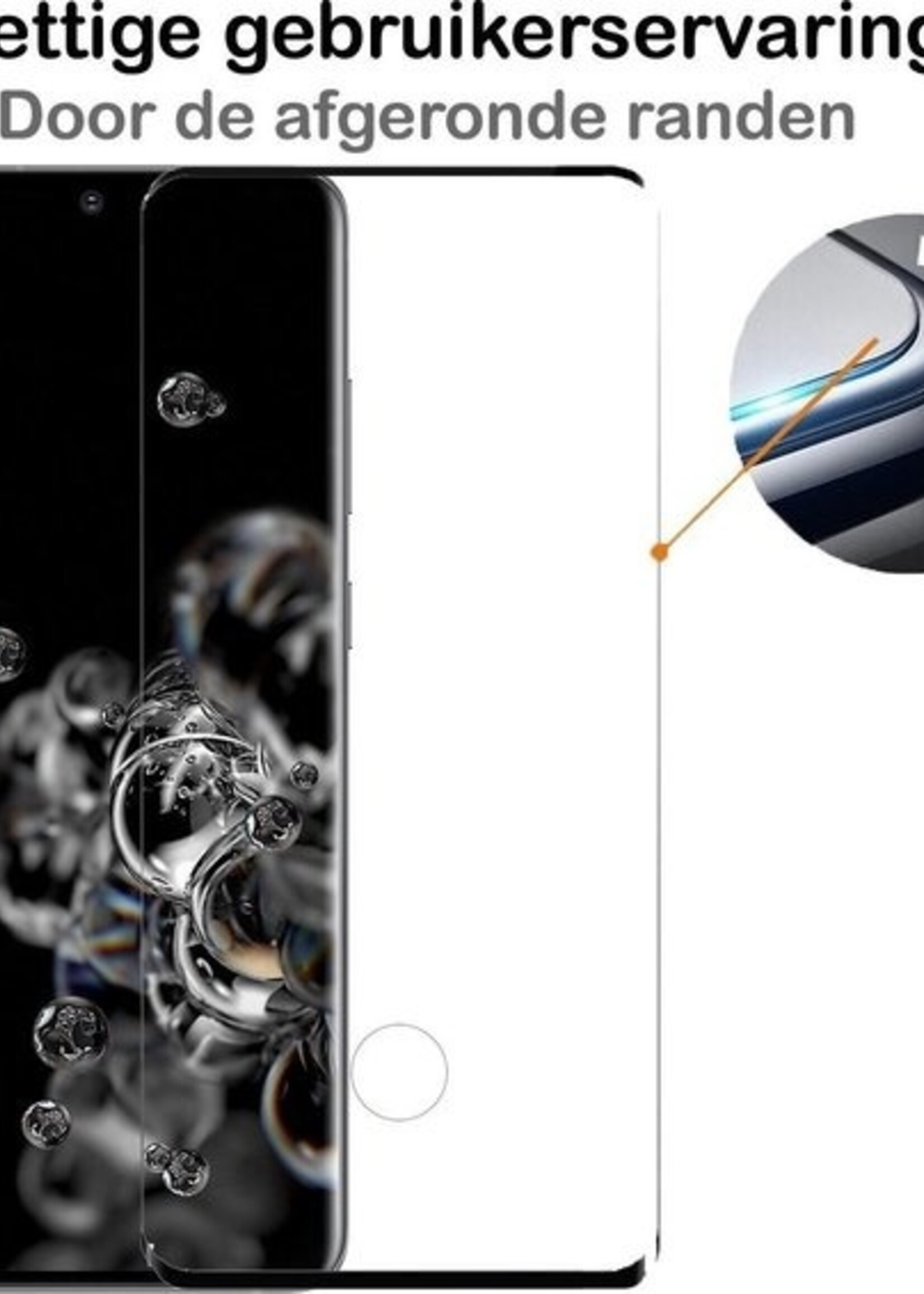 LUQ LUQ Samsung Galaxy S20 Ultra hoesje zwart met 2x screenprotector