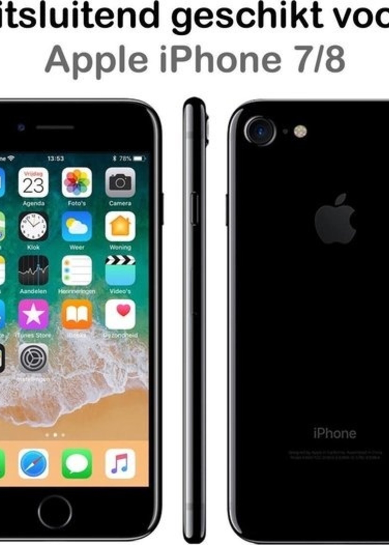 LUQ LUQ iPhone 7/8 hoesje siliconen - zwart