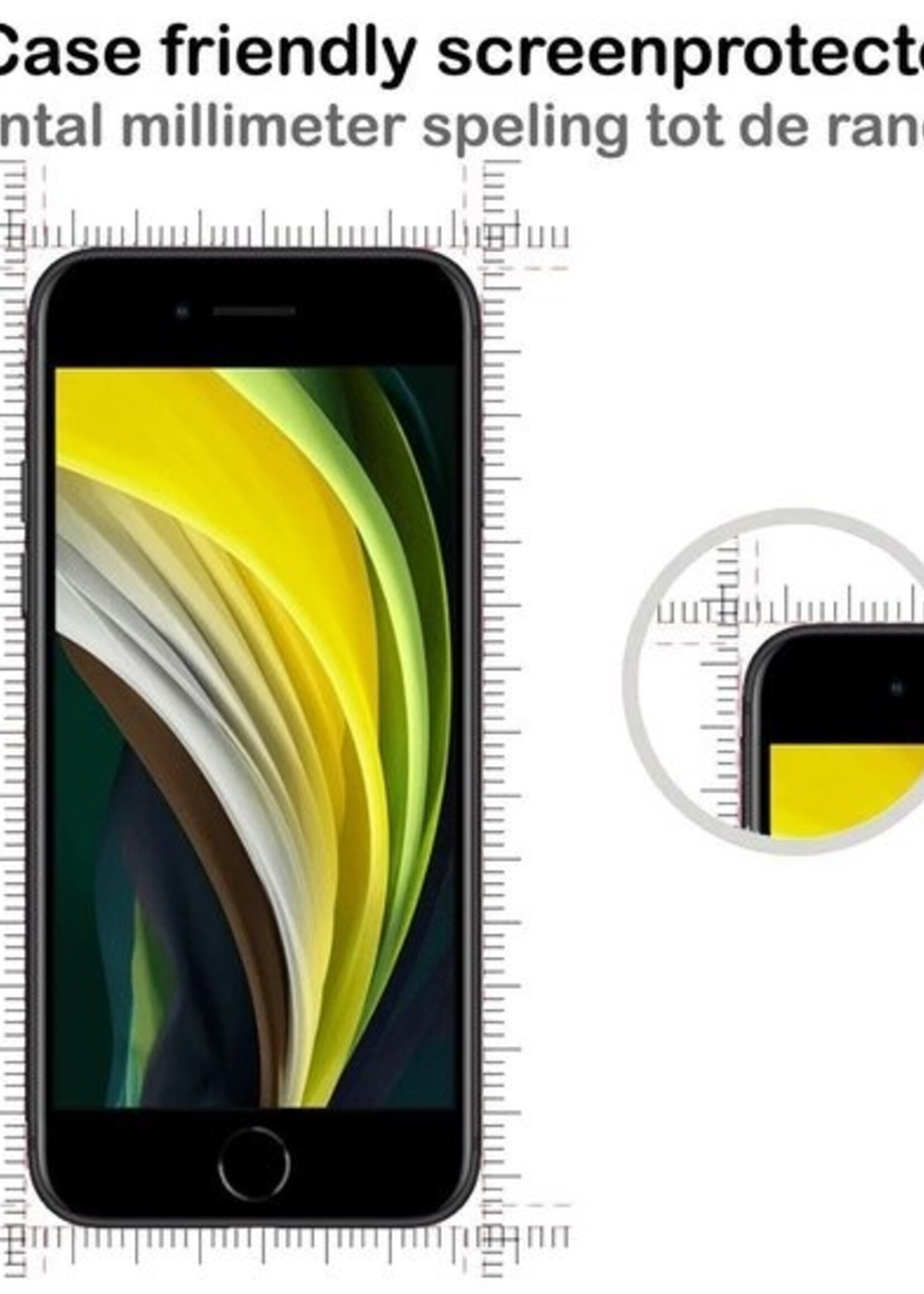 LUQ LUQ iPhone SE 2020 hoesje siliconen met screenprotector - Transparant