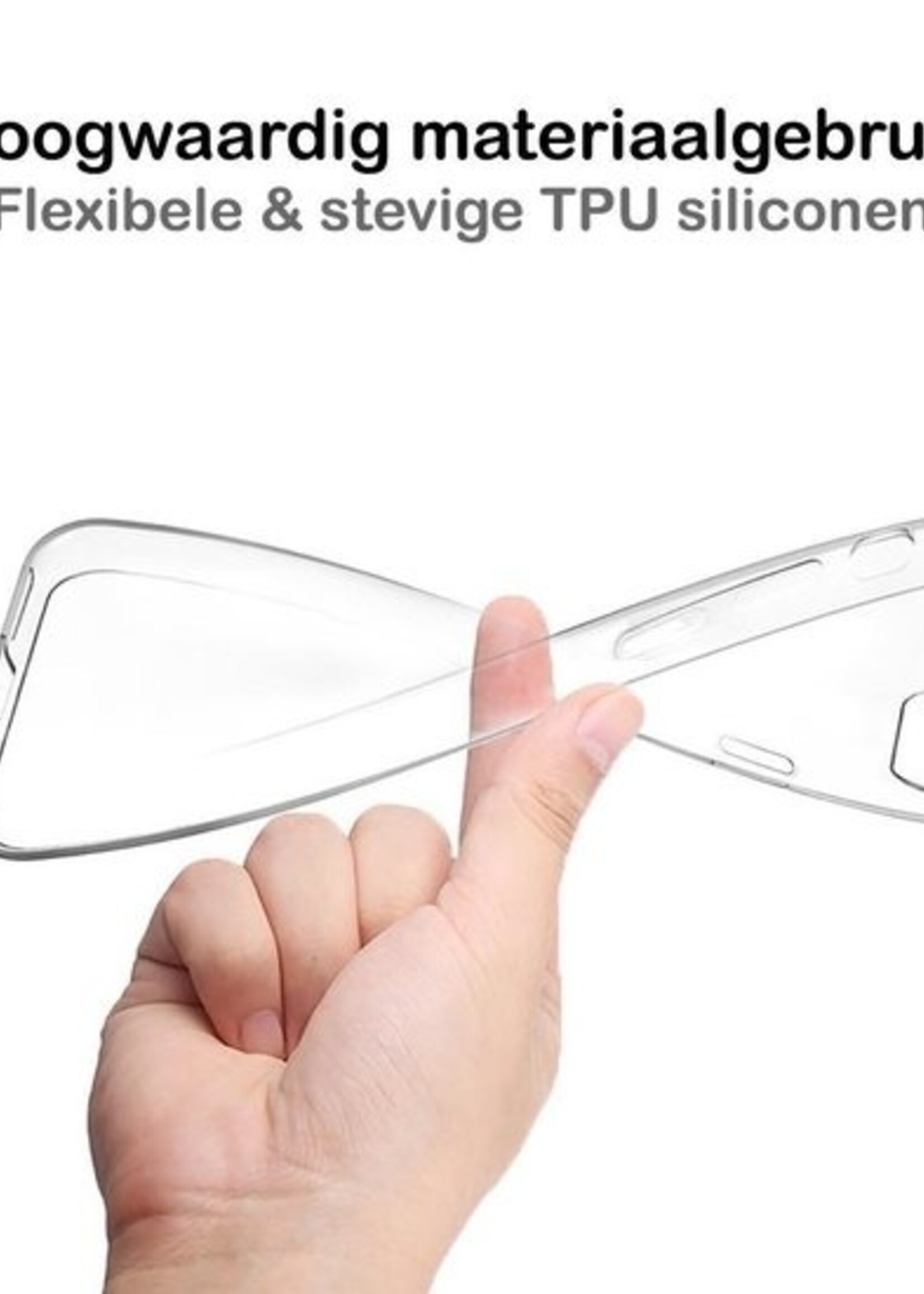 LUQ LUQ iPhone SE 2020 hoesje siliconen met screenprotector - Transparant