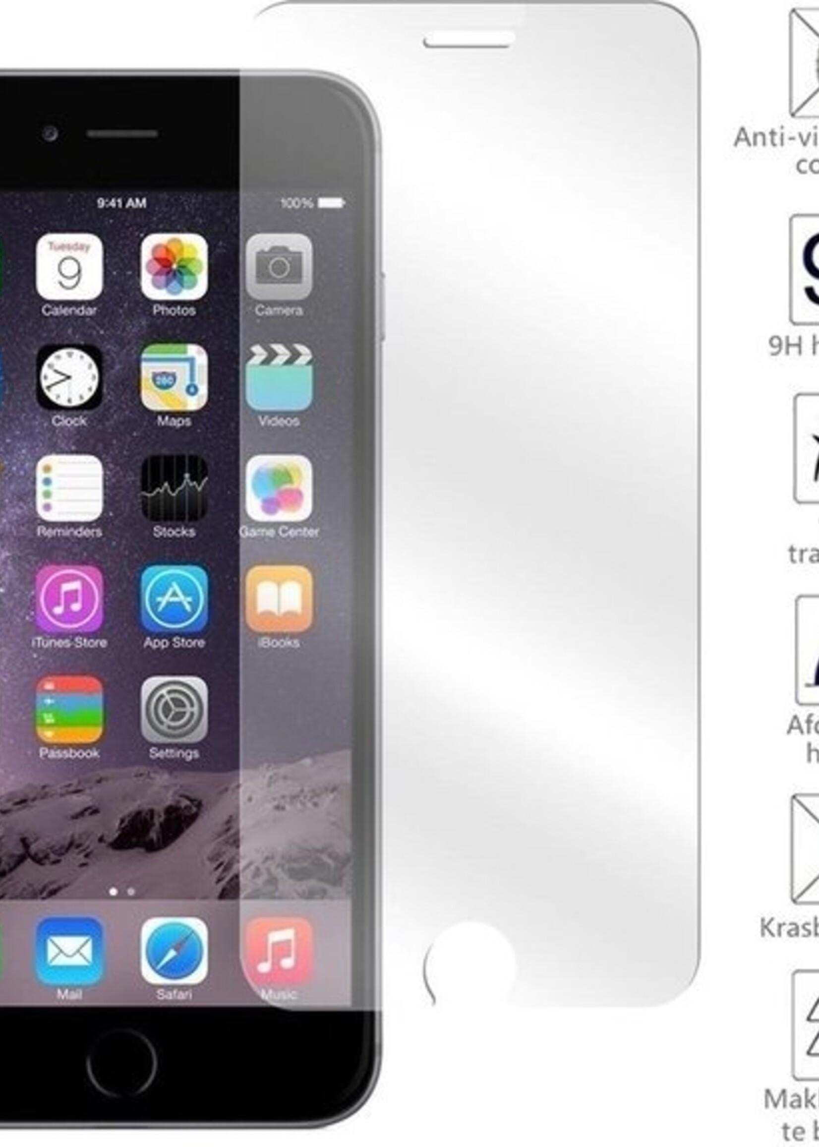 LUQ LUQ iPhone SE 2020 hoesje siliconen met 2x screenprotector - Transparant