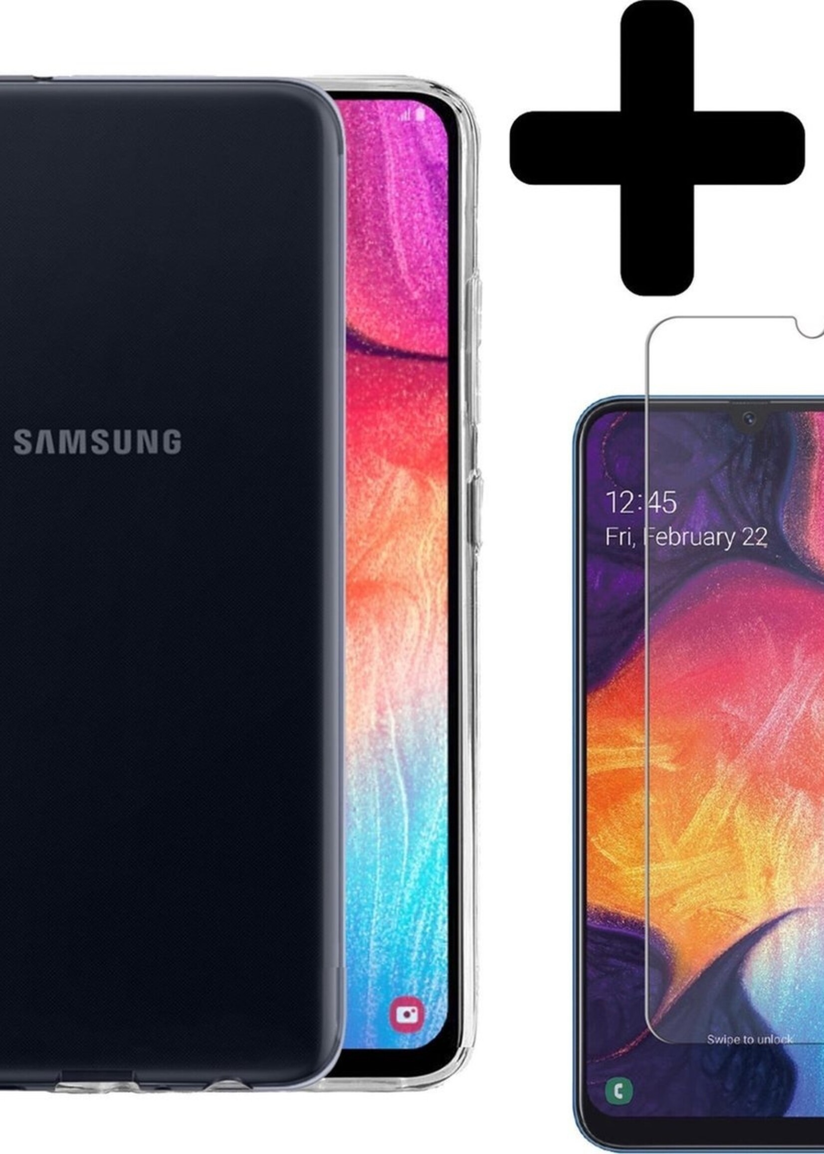 LUQ LUQ Samsung Galaxy A30s / A50 hoesje met screenprotector