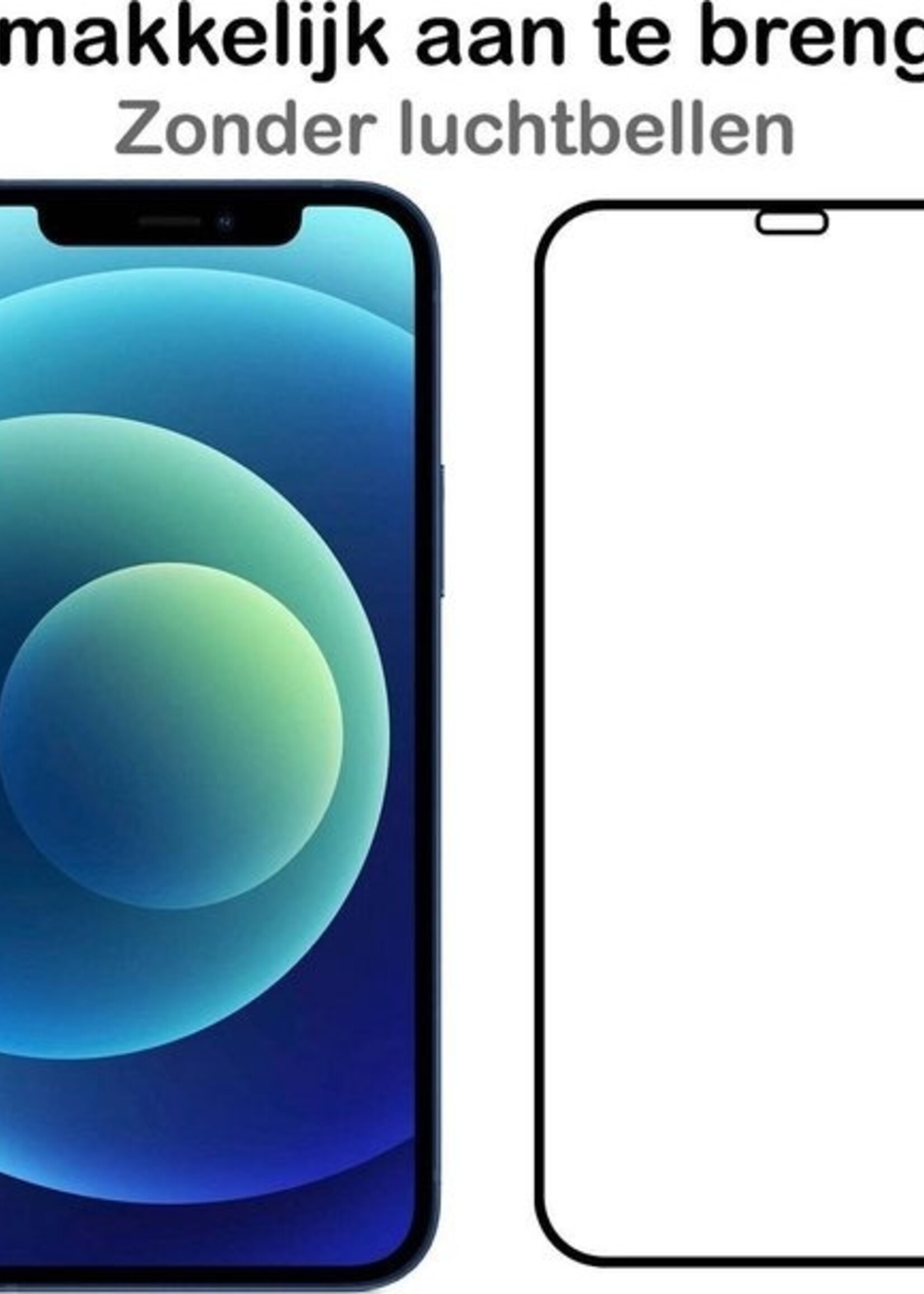 LUQ LUQ iPhone 12 Pro Hoesje Siliconen Roze En Screenprotector Full Cover