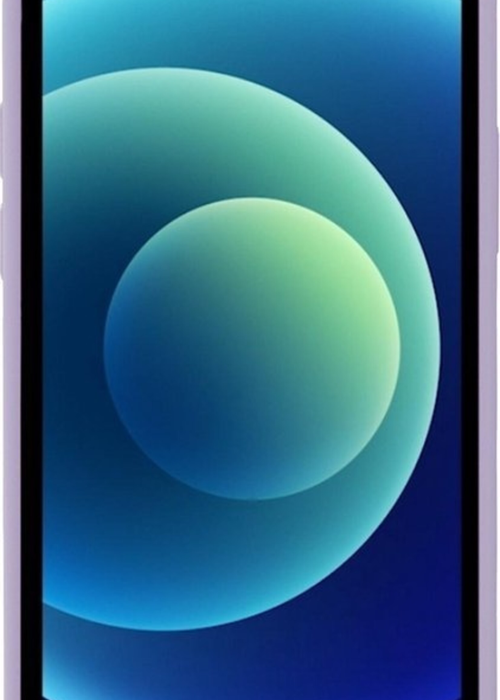 LUQ LUQ iPhone 12 Hoesje Siliconen Lila En Screenprotector met dichte notch