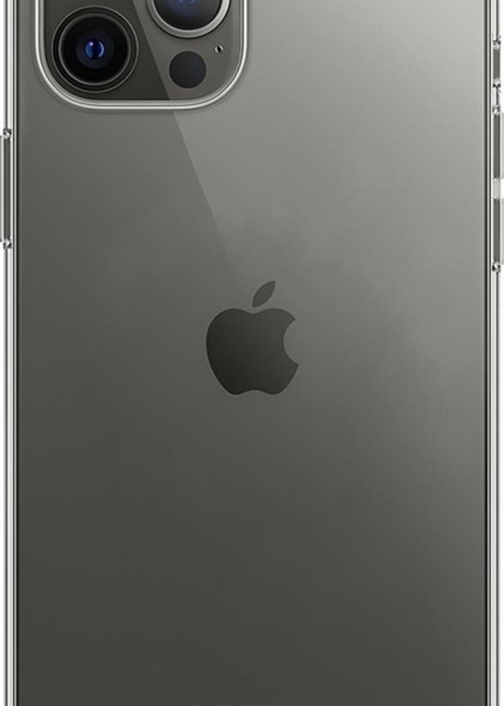 LUQ LUQ iPhone 12 Pro Hoesje Siliconen Transparant En Screenprotector met dichte notch