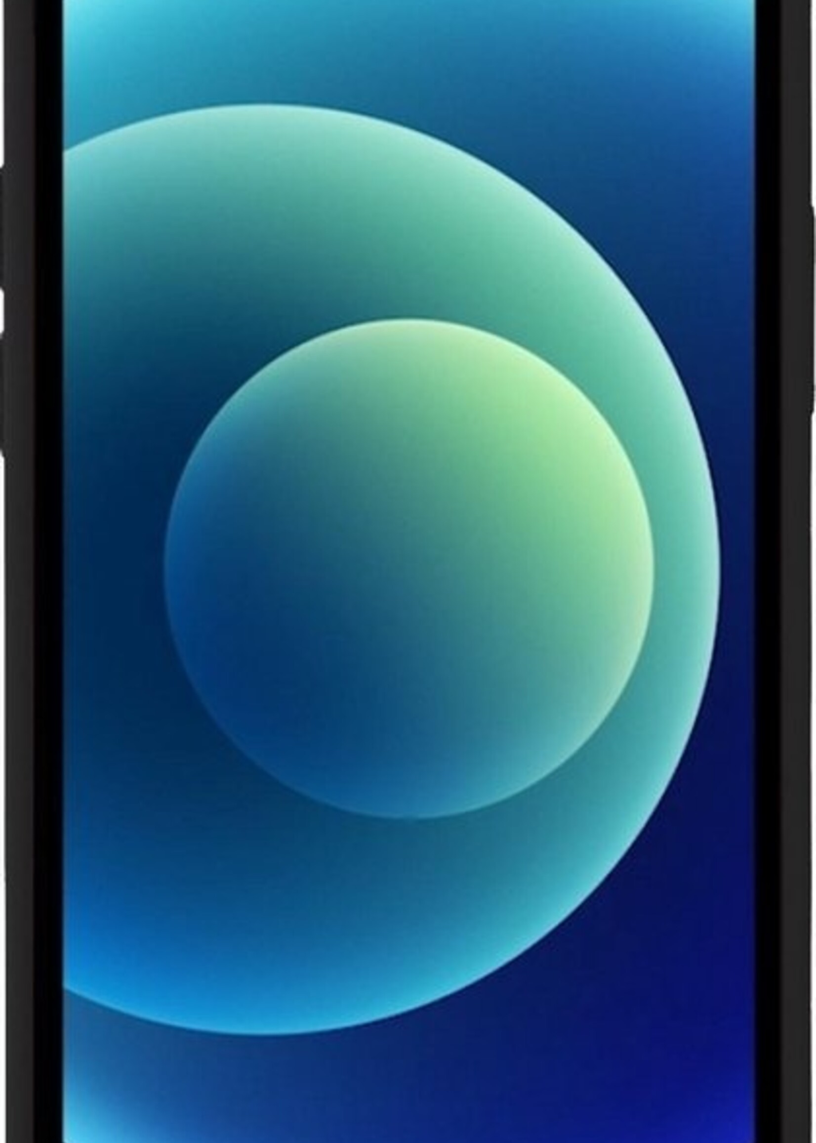 LUQ LUQ iPhone 12 Hoesje Siliconen Zwart En 2x Screenprotector met dichte notch