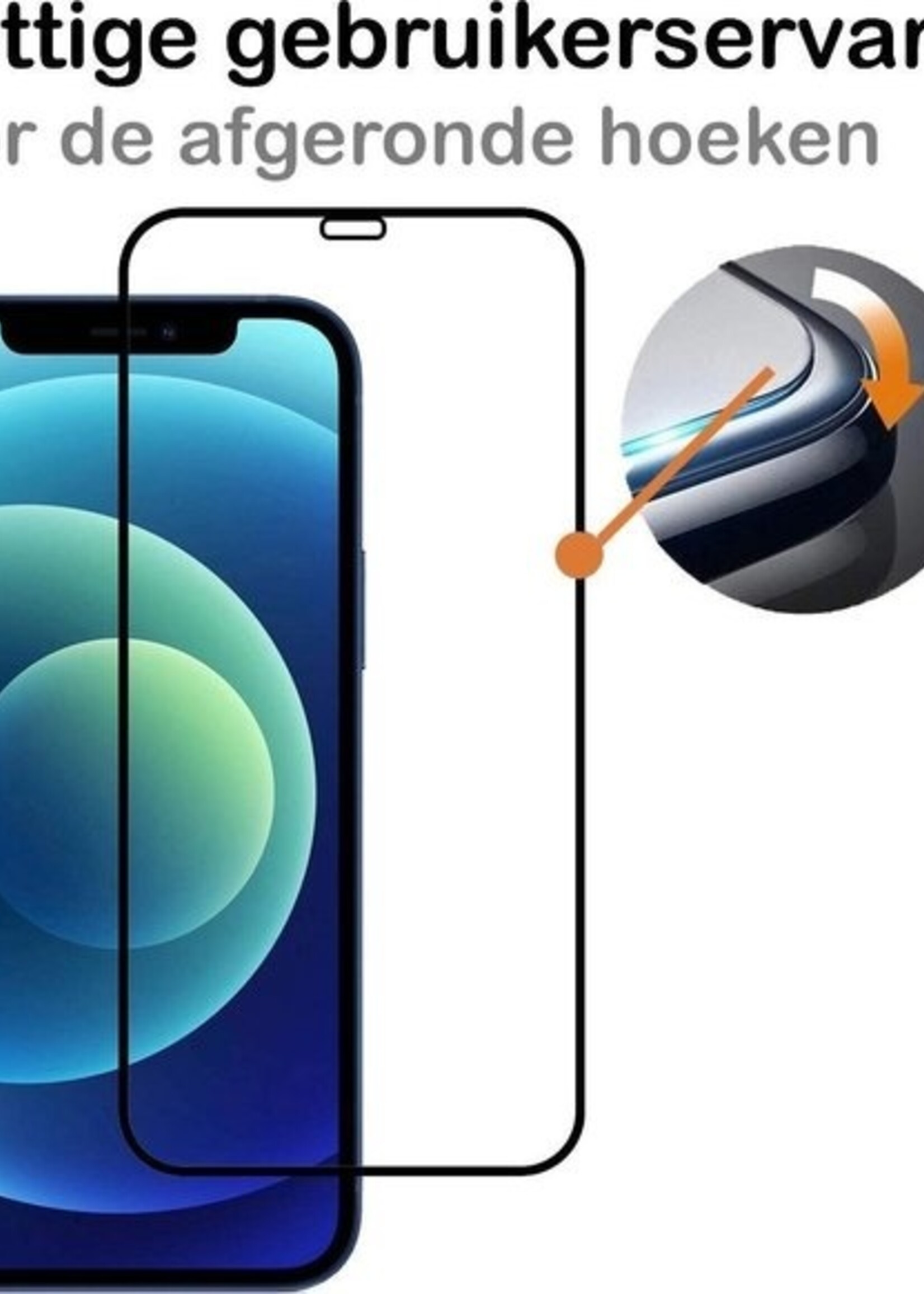 LUQ LUQ iPhone 12 Pro Max Hoesje Siliconen Wit En 2x Screenprotector Full Cover