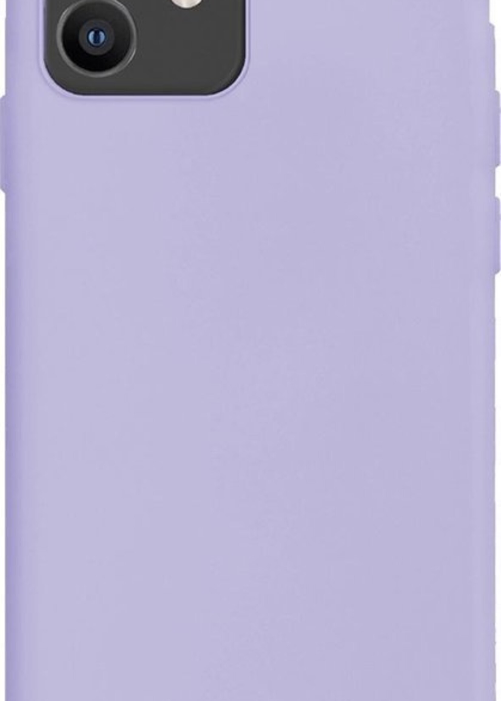 LUQ LUQ iPhone 11 Hoesje Siliconen Case Met Screenprotector - Lila