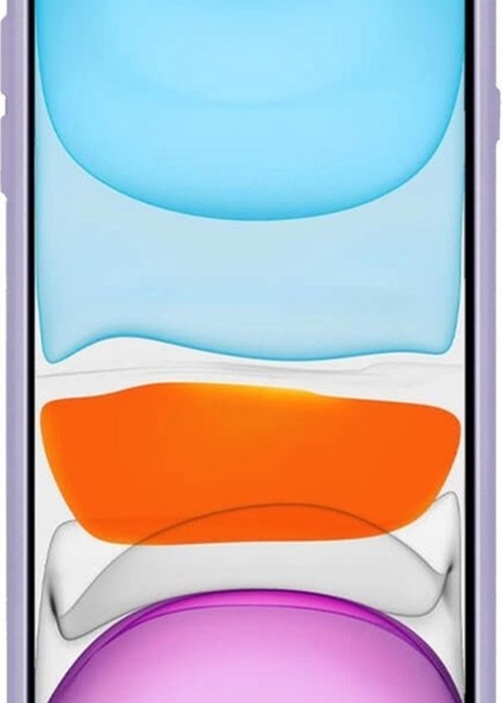 LUQ LUQ iPhone 11 Hoesje Siliconen Case Met 2x Screenprotector - Lila