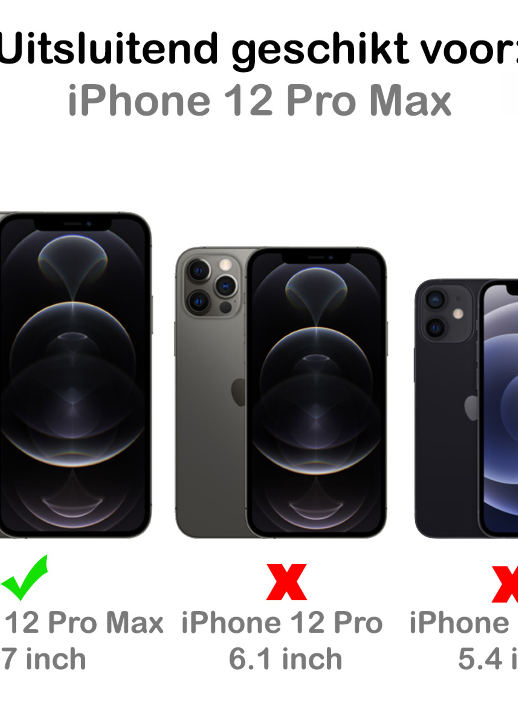 LUQ LUQ iPhone 12 Pro Max Hoesje Siliconen Lila En 2x Screenprotector