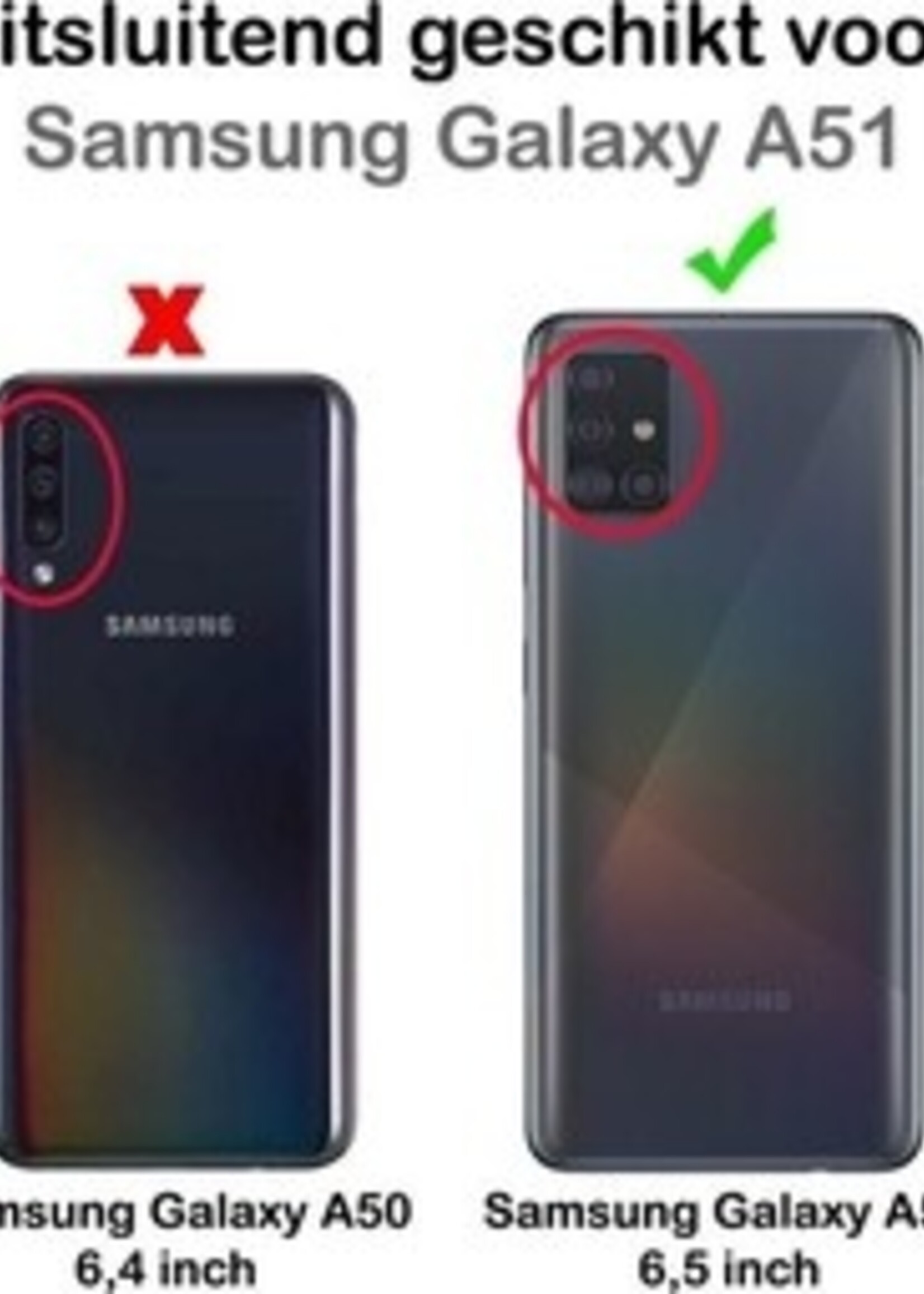 LUQ LUQ Samsung Galaxy A51 hoesje siliconen Met 2x screenprotector