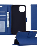 LUQ LUQ iPhone 11 Hoesje Bookcase - Donkerblauw