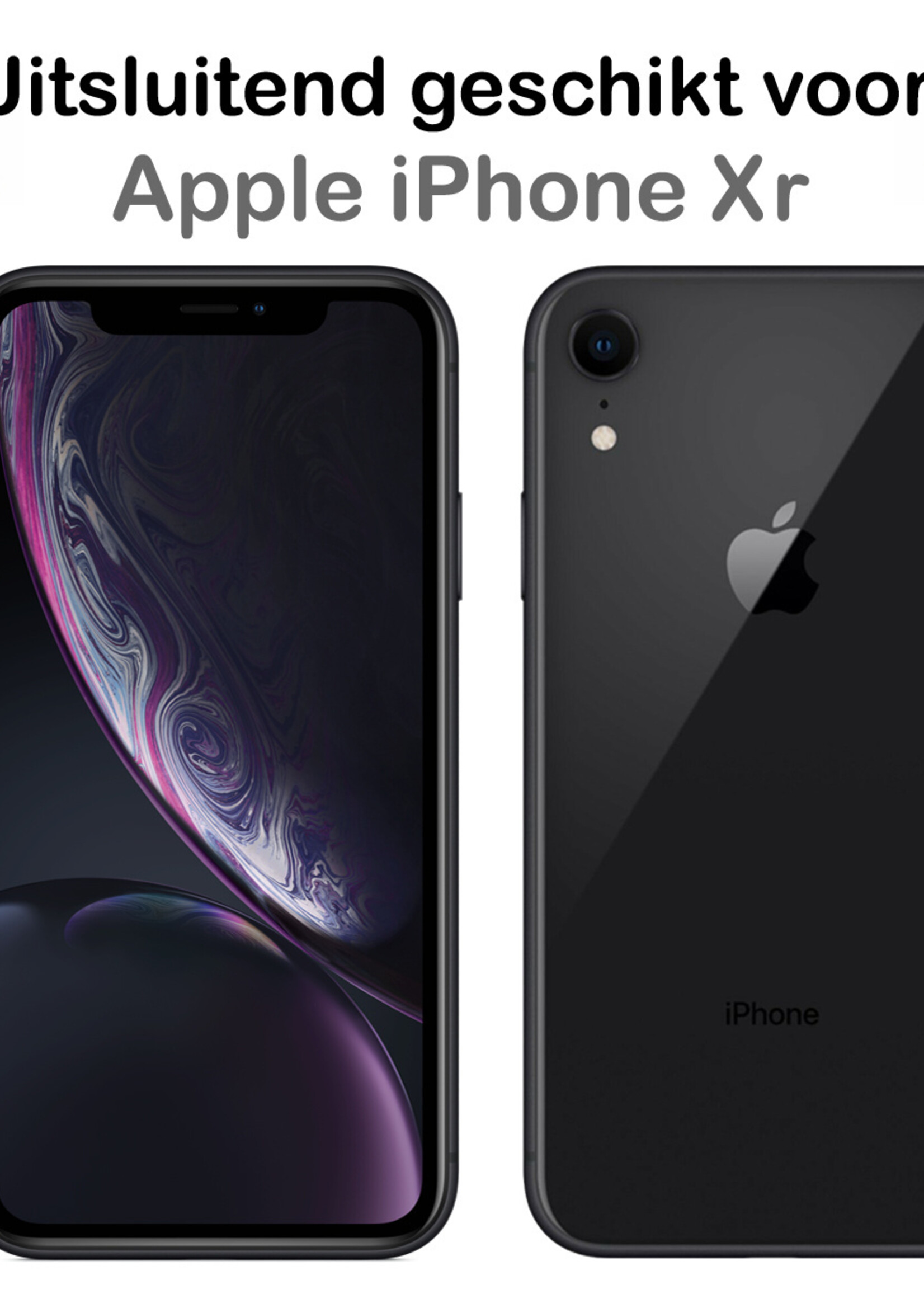 LUQ LUQ iPhone XR Hoesje Bookcase - Donkerblauw