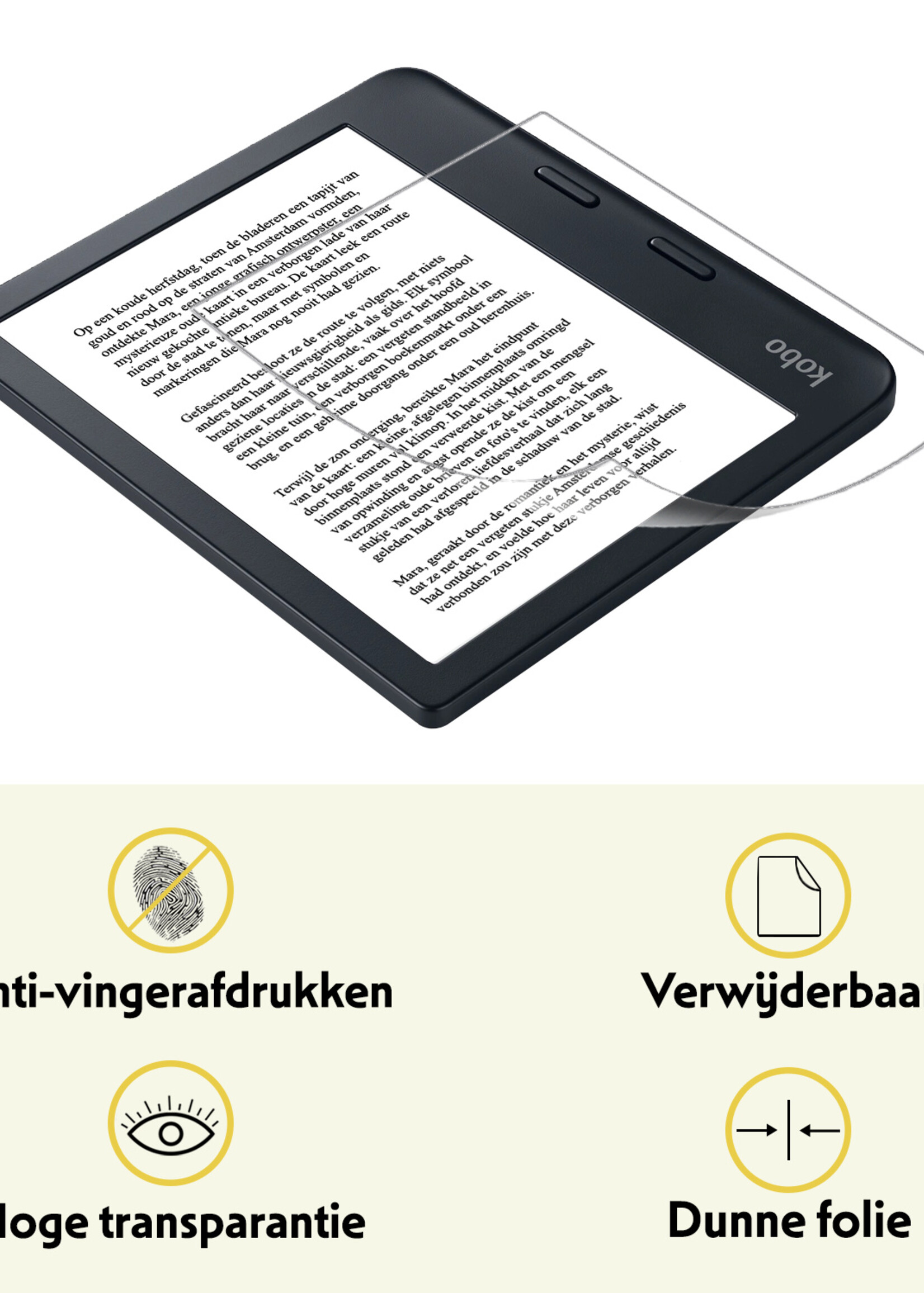 LUQ LUQ Kobo Libra 2 Schermfolie - 3 PACK