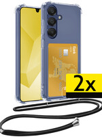 LUQ LUQ Samsung Galaxy A16 Hoesje Pashouder met Koord - 2 PACK
