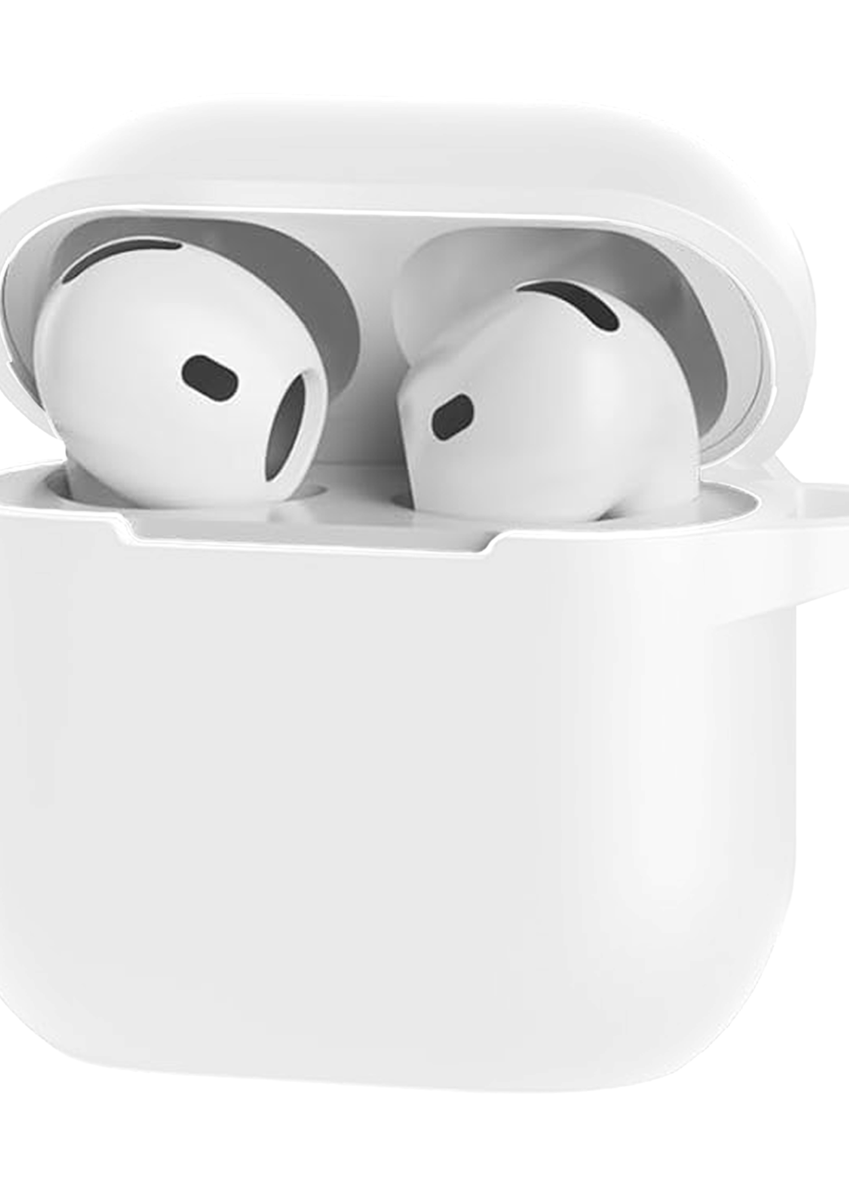 LUQ LUQ Siliconen Hoesje Voor Apple AirPods 4 - Wit